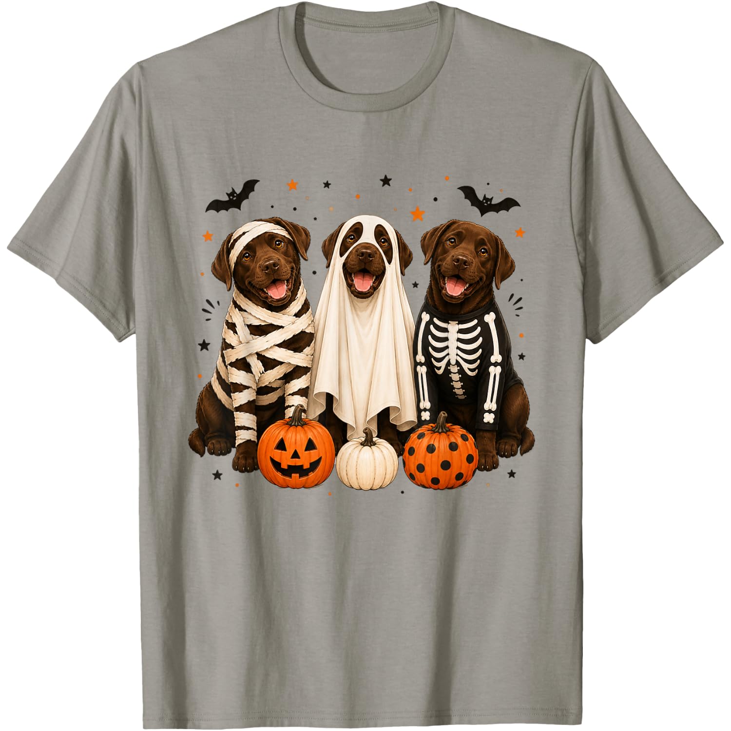Chocolate Lab in Ghost Cute Lab Ghost Dog Lover Halloween T-Shirt