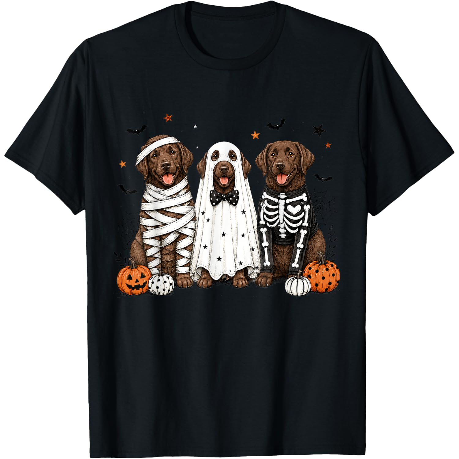 Chocolate Labrador in Ghost Cute Lab Ghost Dog Halloween T-Shirt