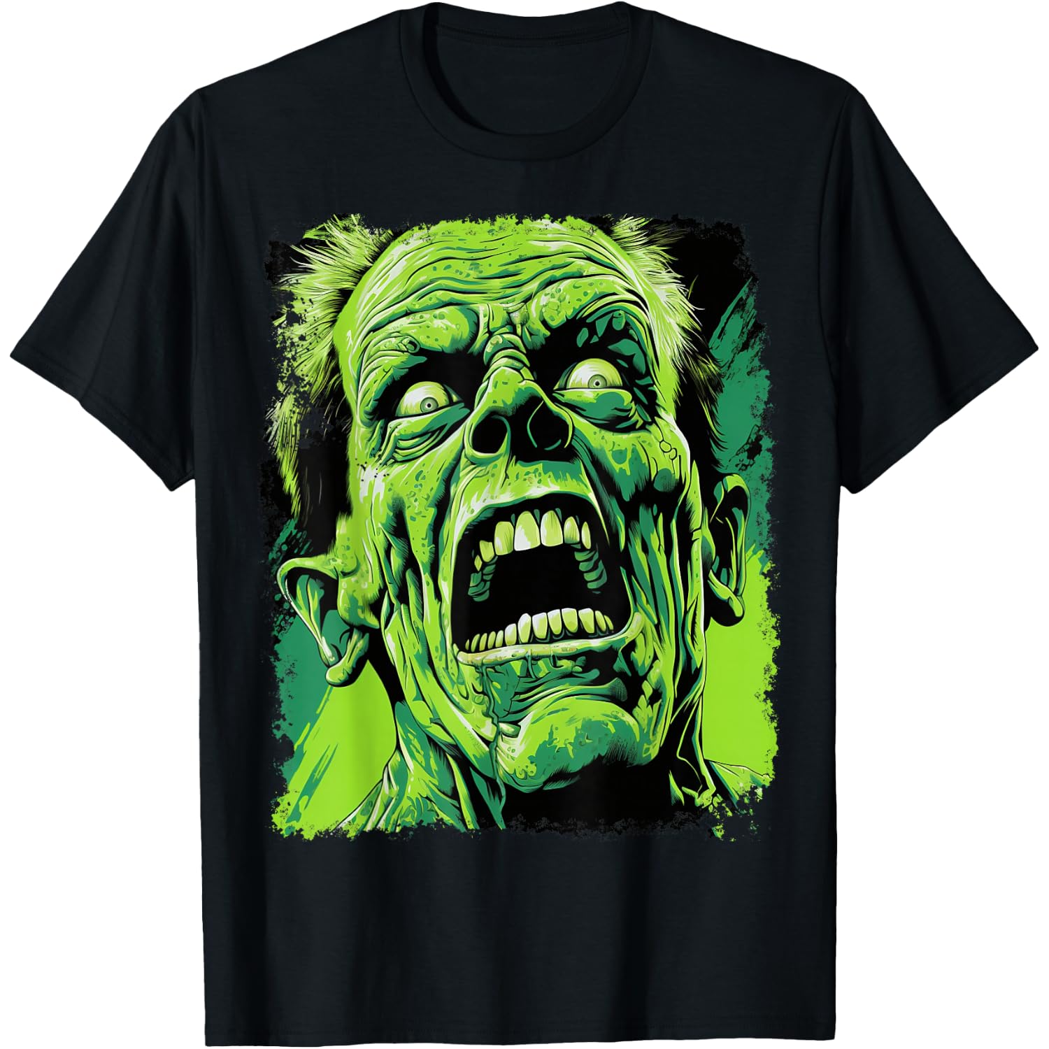 Classic Horror Green Evil Crazy Scientist Freak Halloween T-Shirt