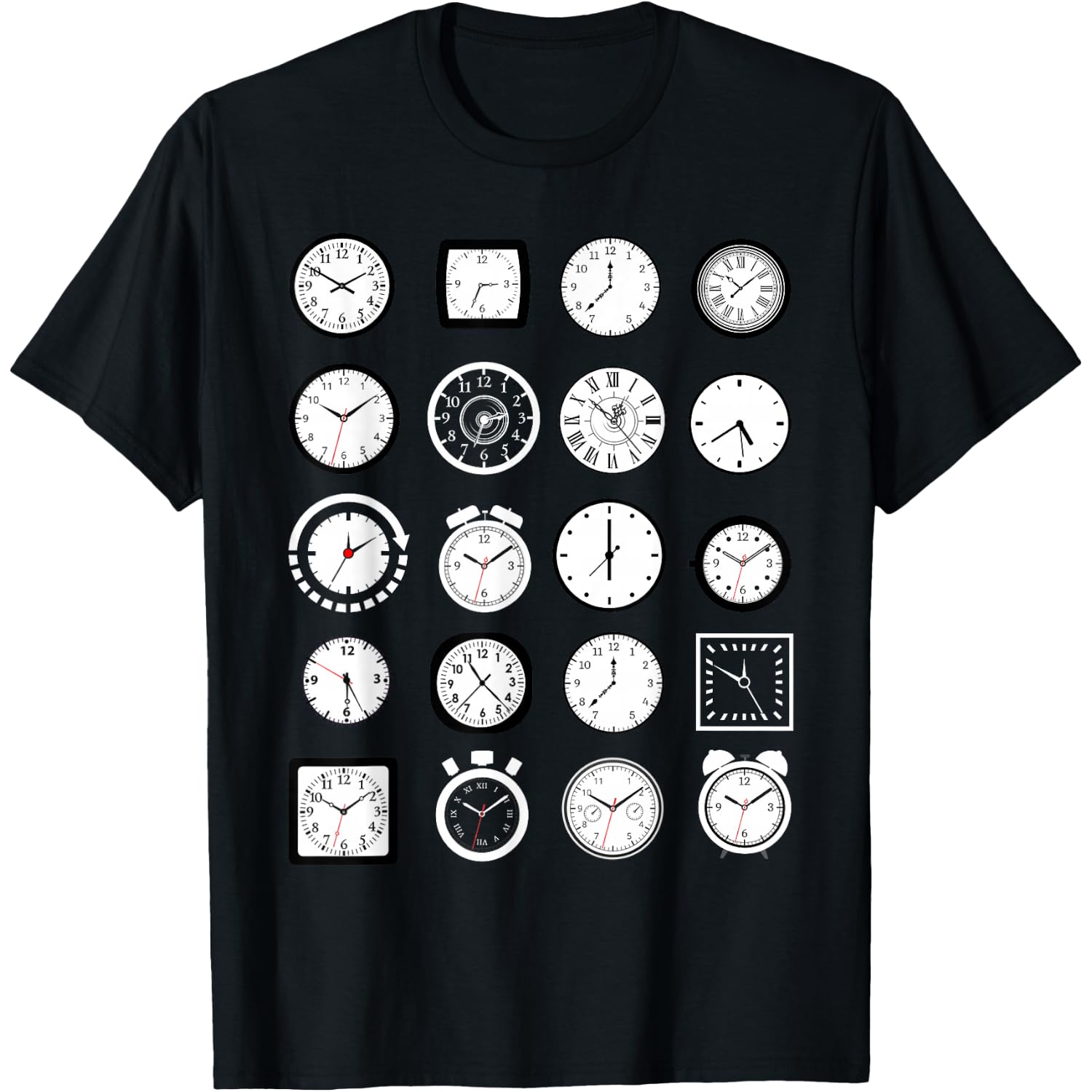 Clocks Costume Kids Boys Men Horologist Costume Halloween T-Shirt