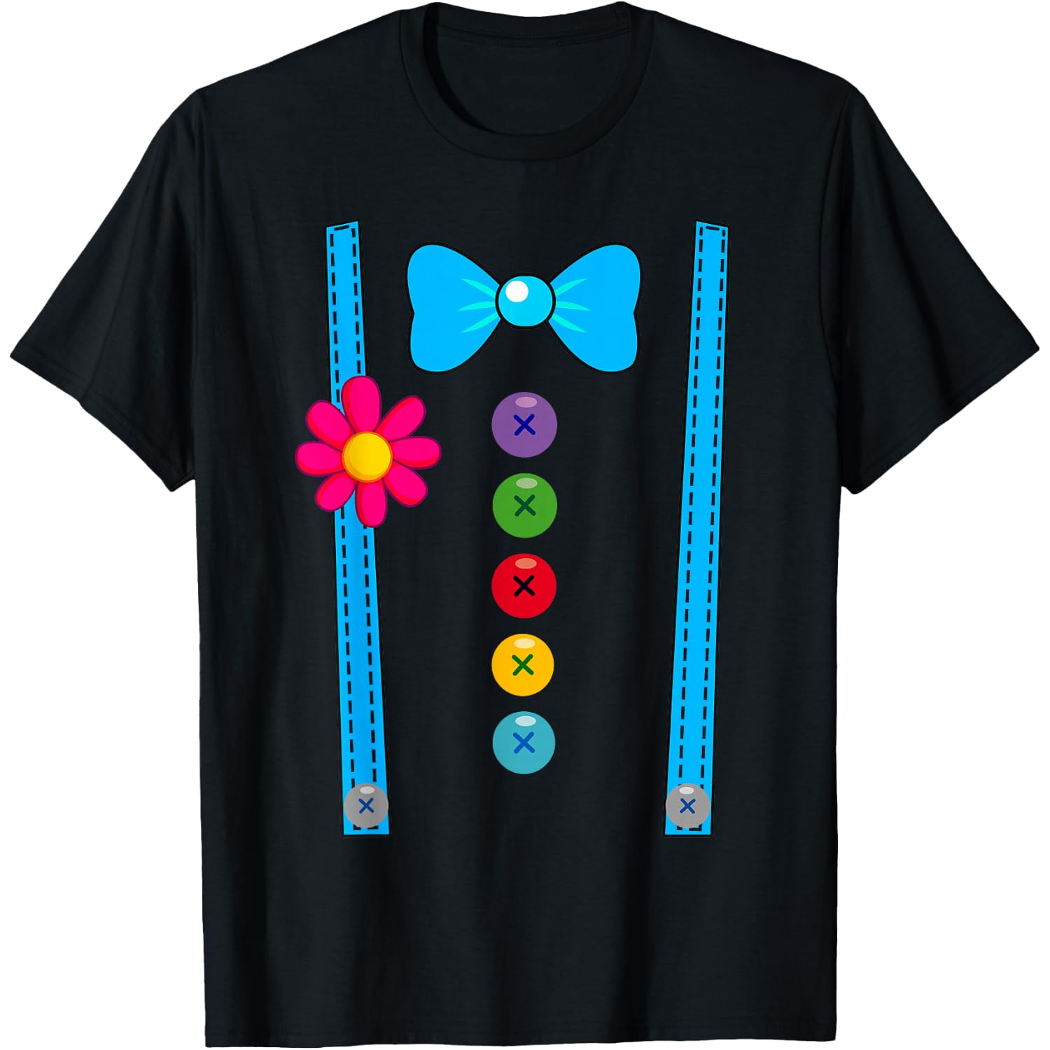 Clown Costume Funny Circus Halloween Costumes Men Women Kids T-Shirt