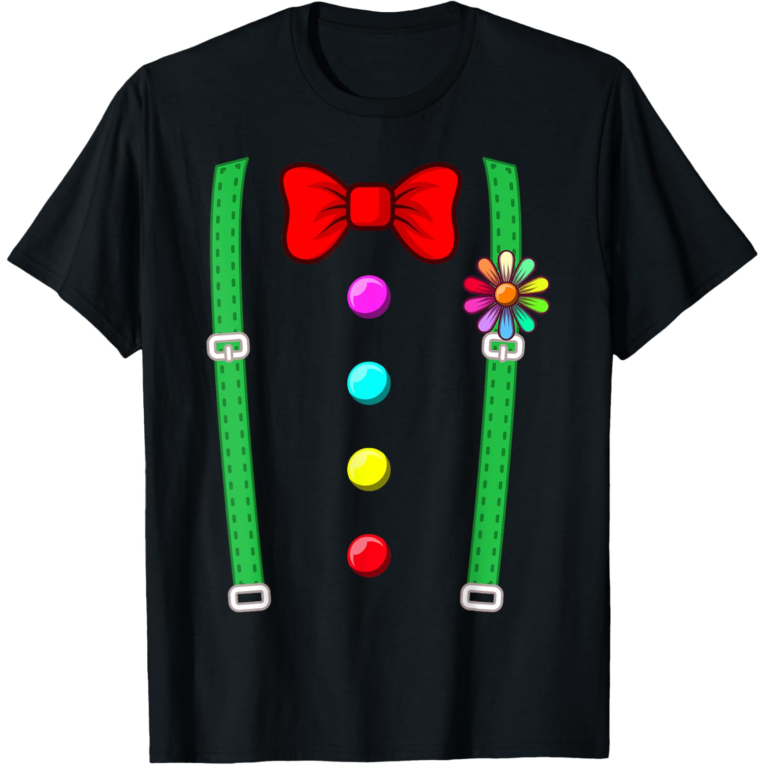 Clown Costume Funny Circus Halloween Costumes T-Shirt Small