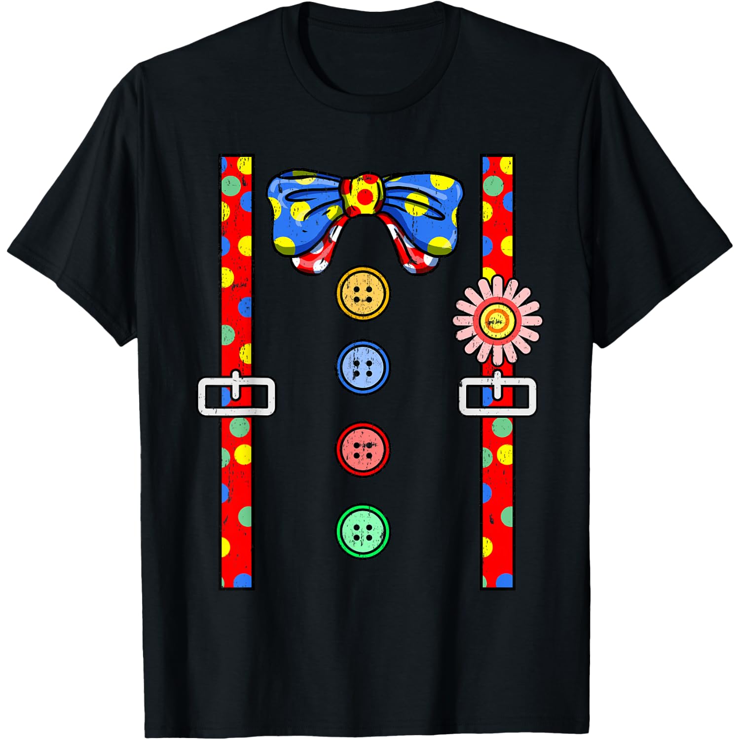 Clown Costume Halloween Vintage T-Shirt Small
