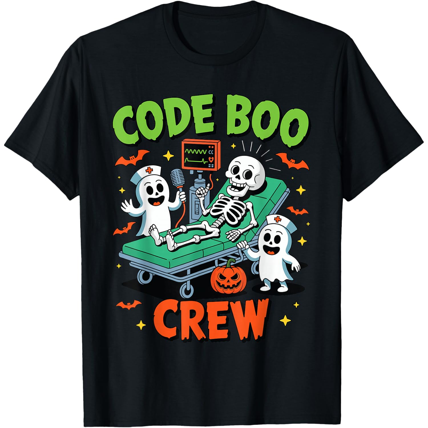 Code Boo Crew Medical Halloween Costume Nursing Hospital T-Shirt