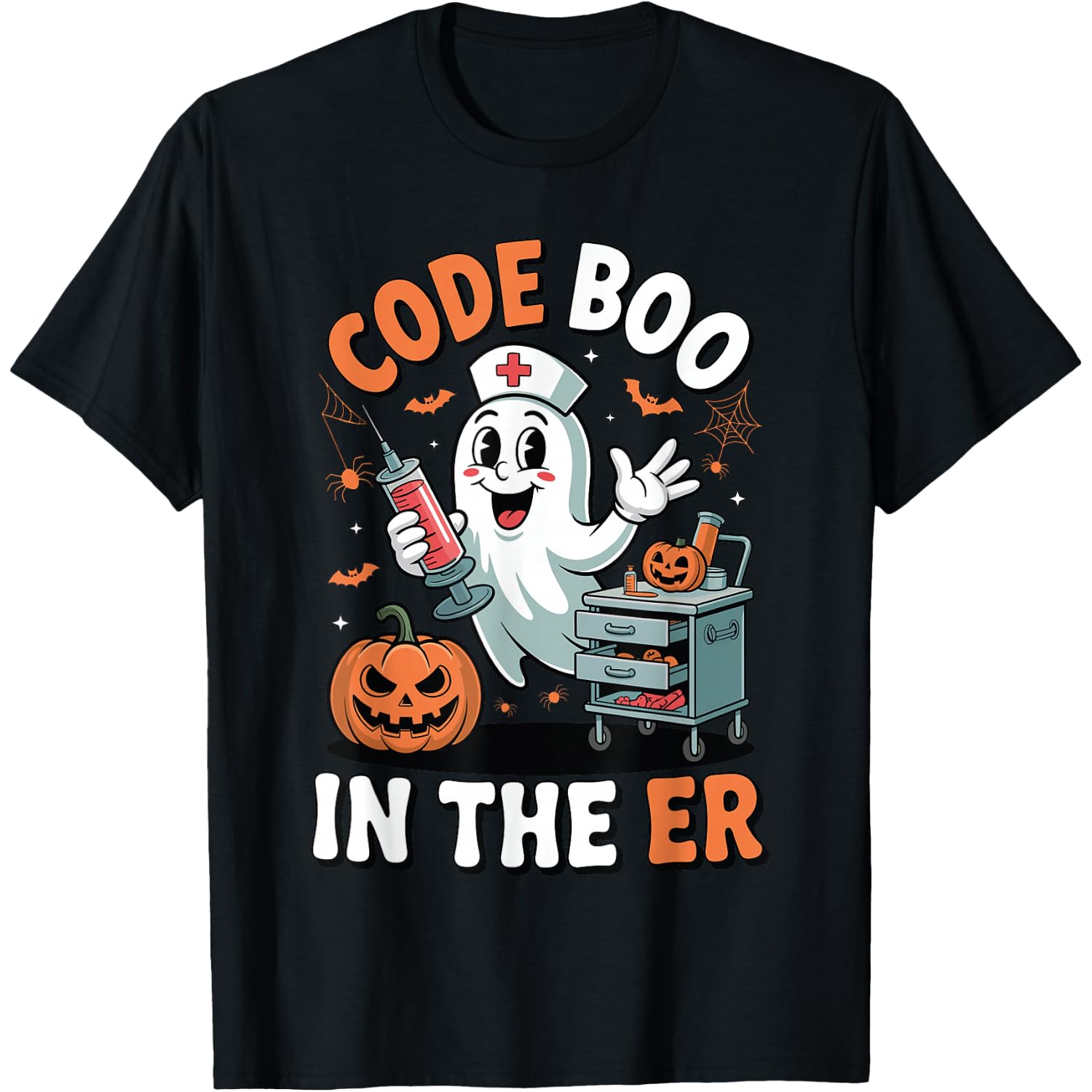 Code Boo in the ER Funny Medical Halloween ER Nurse T-Shirt