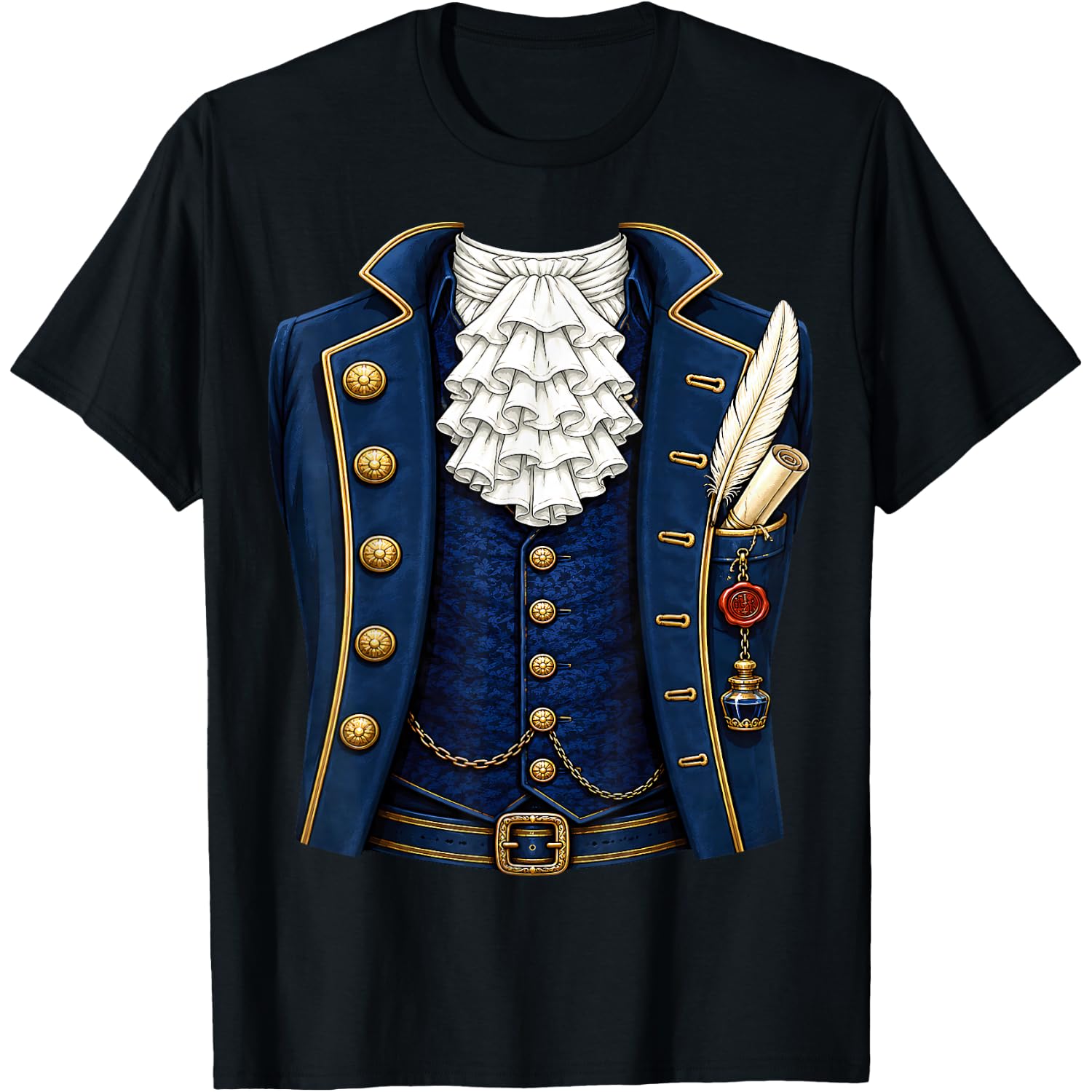 Colonial Founding Father US History Halloween Costume T-Shirt