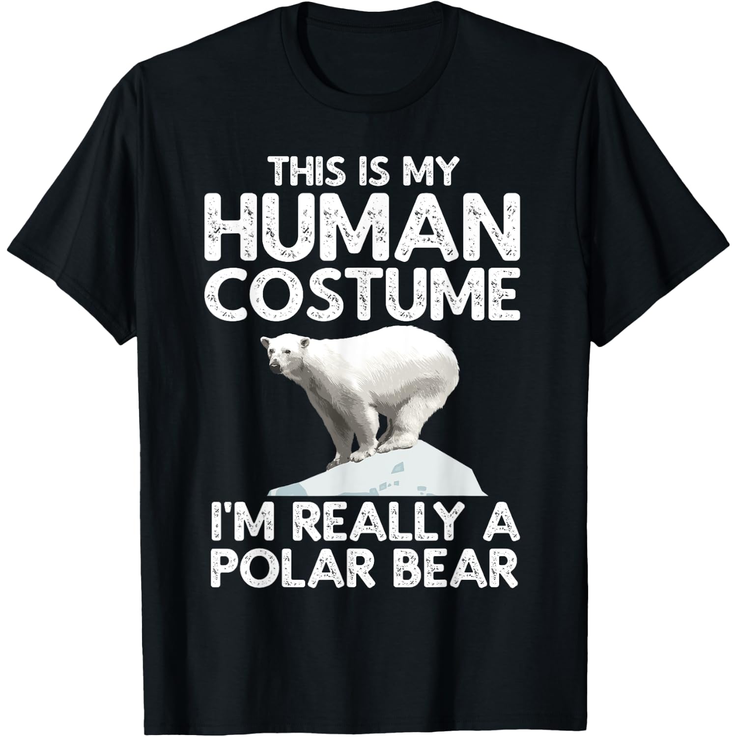 Cool Polar Bear for Men Women Human Costume Animal Halloween T-Shirt