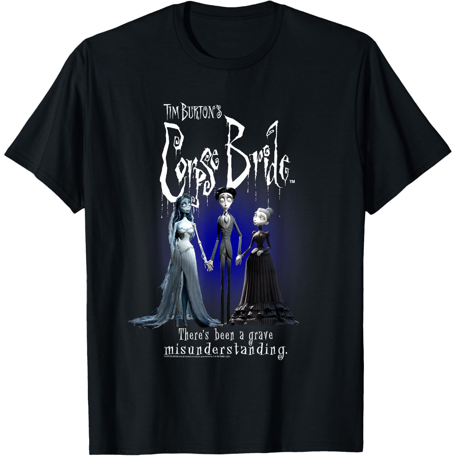 Corpse Bride Emily Victor Victoria Portrait Movie T-Shirt