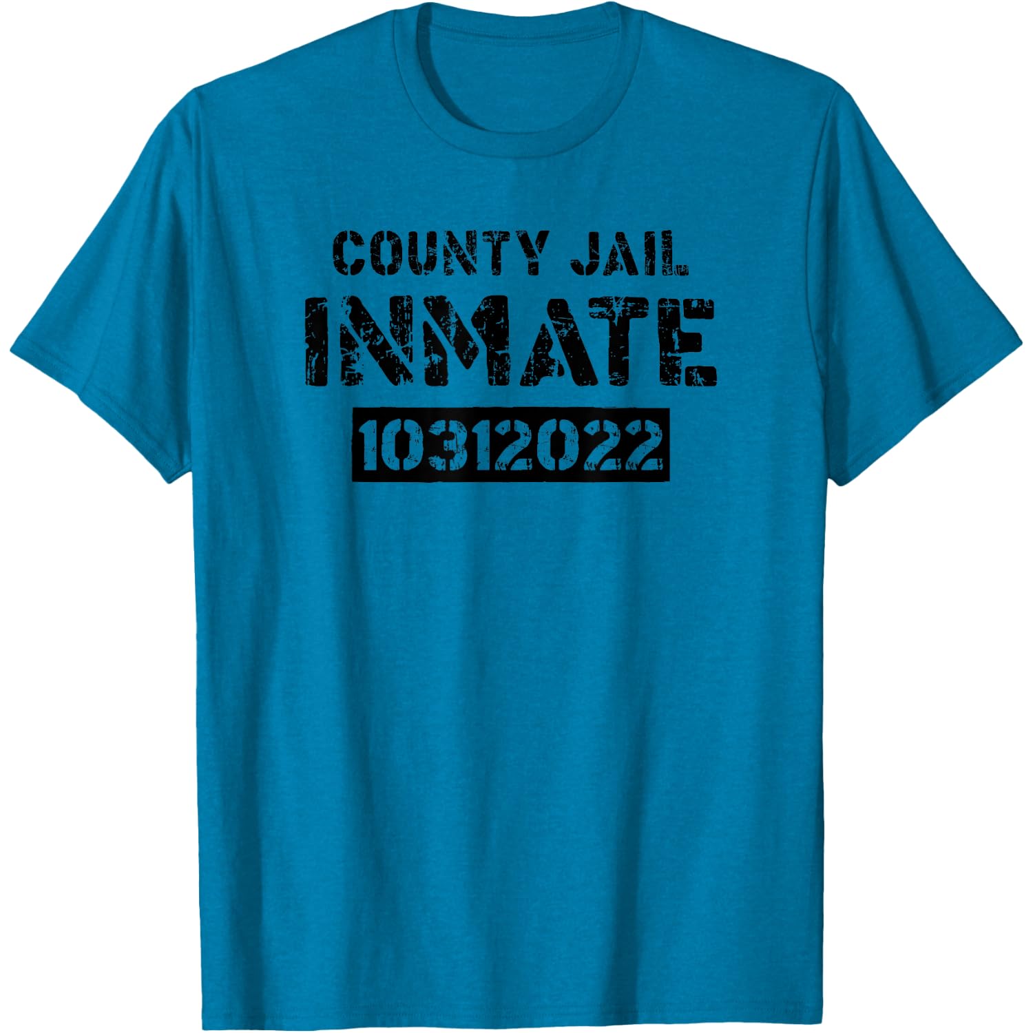 County Jail Inmate Funny Easy Halloween Costume T-Shirt