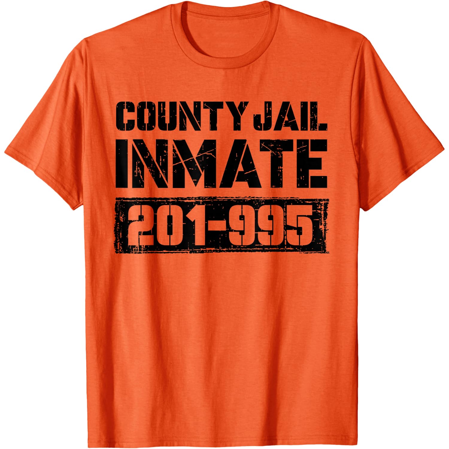 County Jail Inmate Funny Prisoner Spooky Halloween Costume T-Shirt