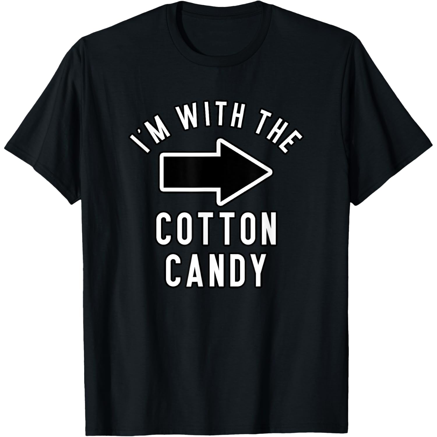 Couples Halloween Costume Shirts I'm with The Cotton Candy T-Shirt