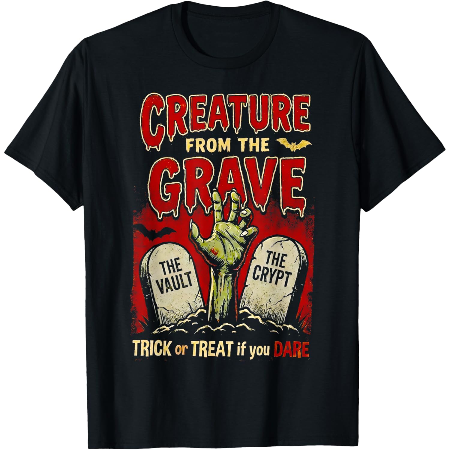 Creature from The Grave Oldschool Horror Halloween Vintage T-Shirt