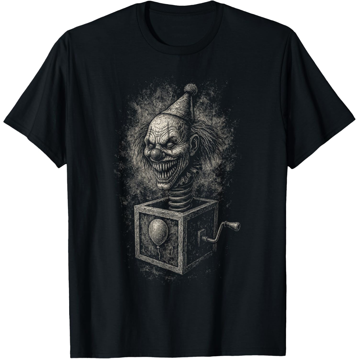 Creepy Clown Scary Horror Goth Grunge Alt Aesthetic T-Shirt