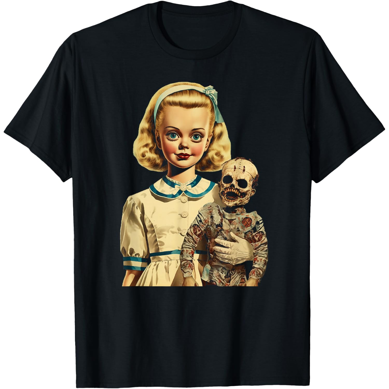 Creepy Girl With Her Even Creepier Doll T-Shirt