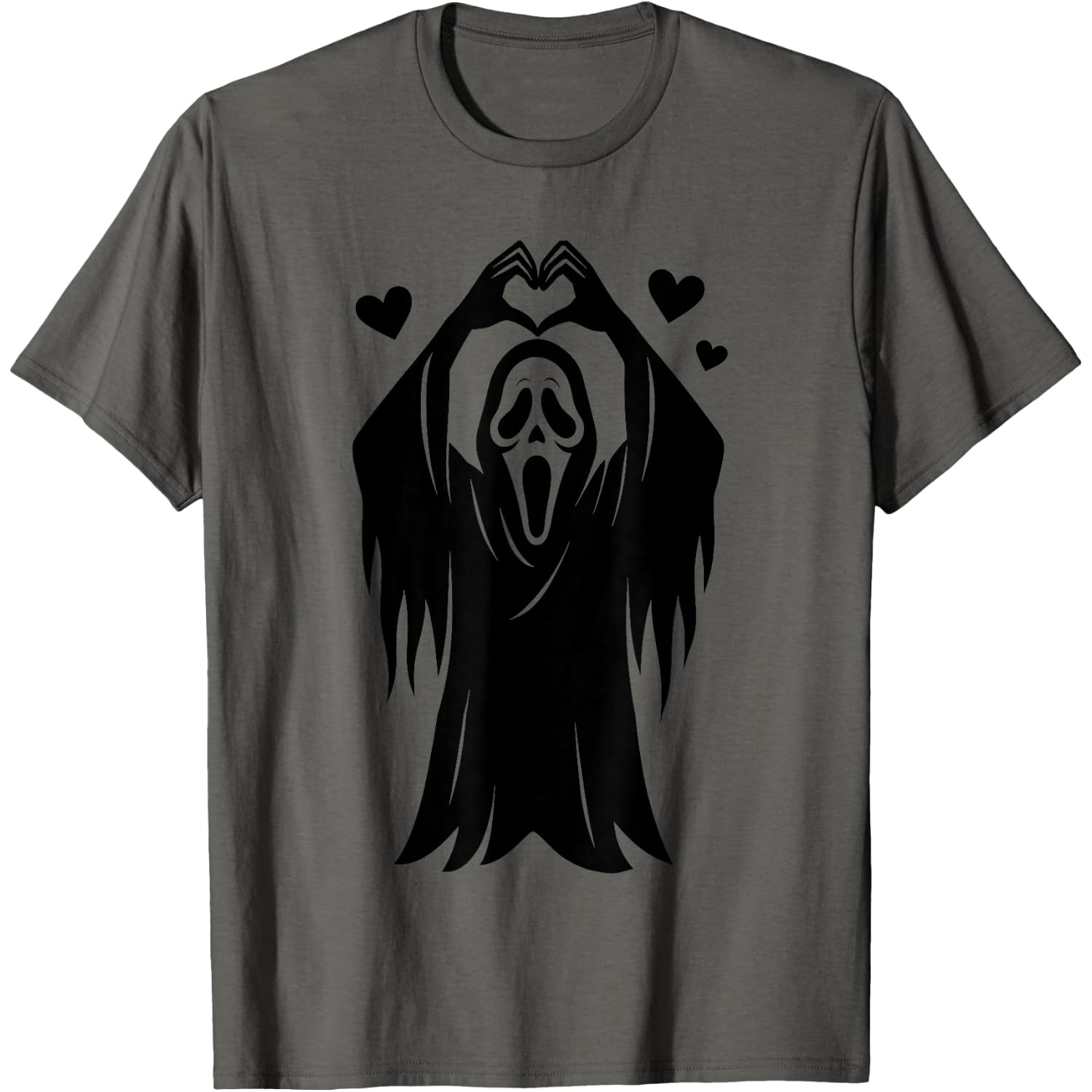 Creepy Horror Ghost Heart Hands, Happy Halloween T-Shirt