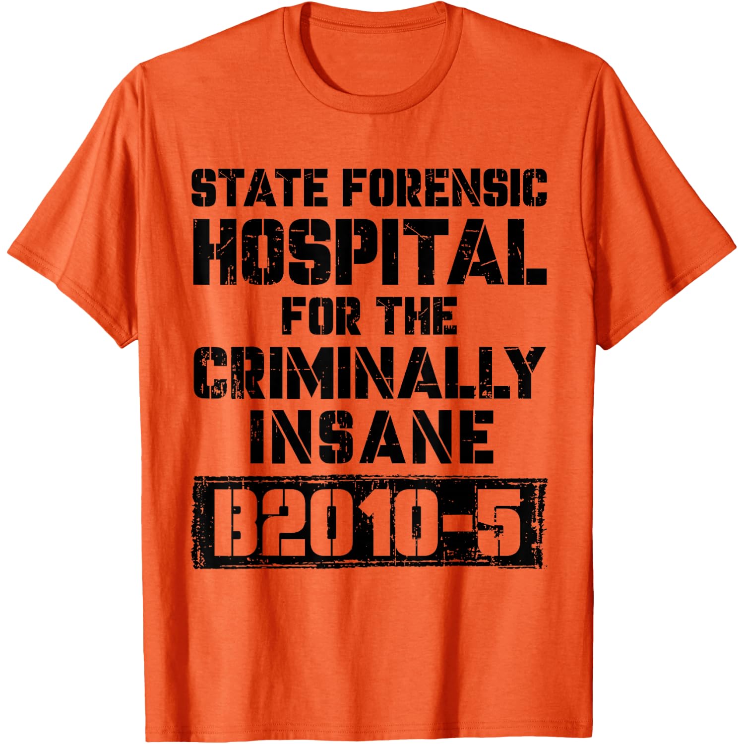 Criminally Insane Jail Inmate Prisoner Fun Halloween Costume T-Shirt