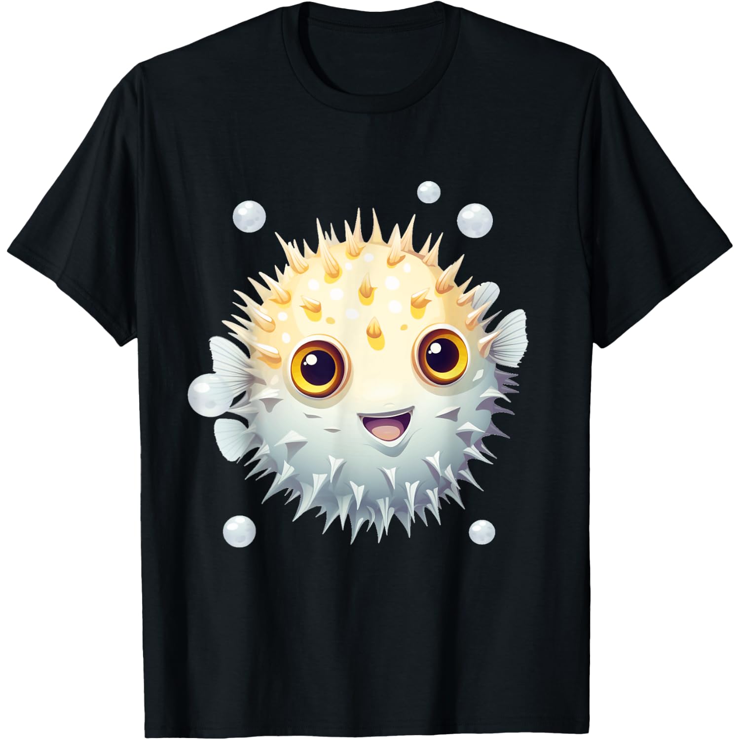 Cute Blowfish Easy Halloween Puffer Fish Costume Pufferfish T-Shirt