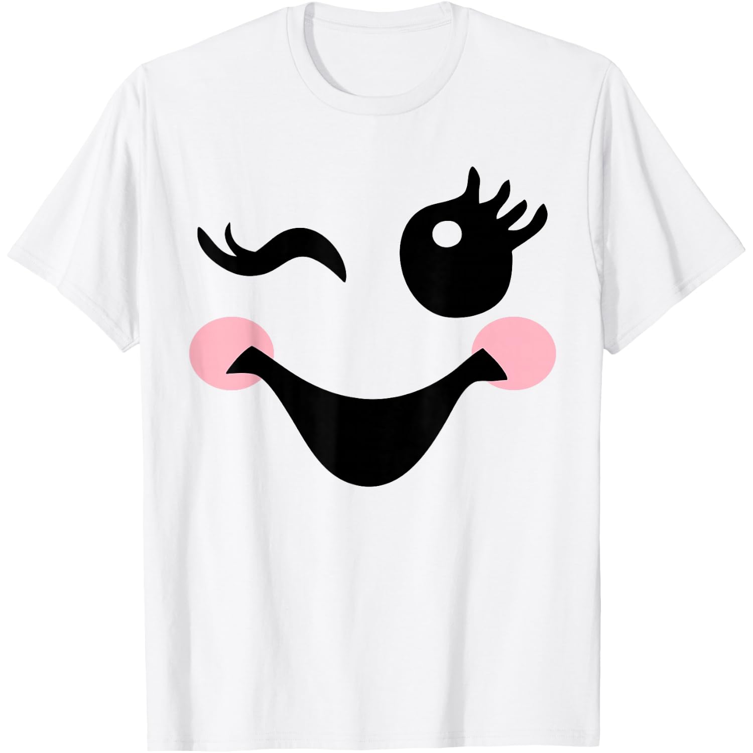 Cute Boo Face Ghost Halloween Costumes for Womens Girls T-Shirt