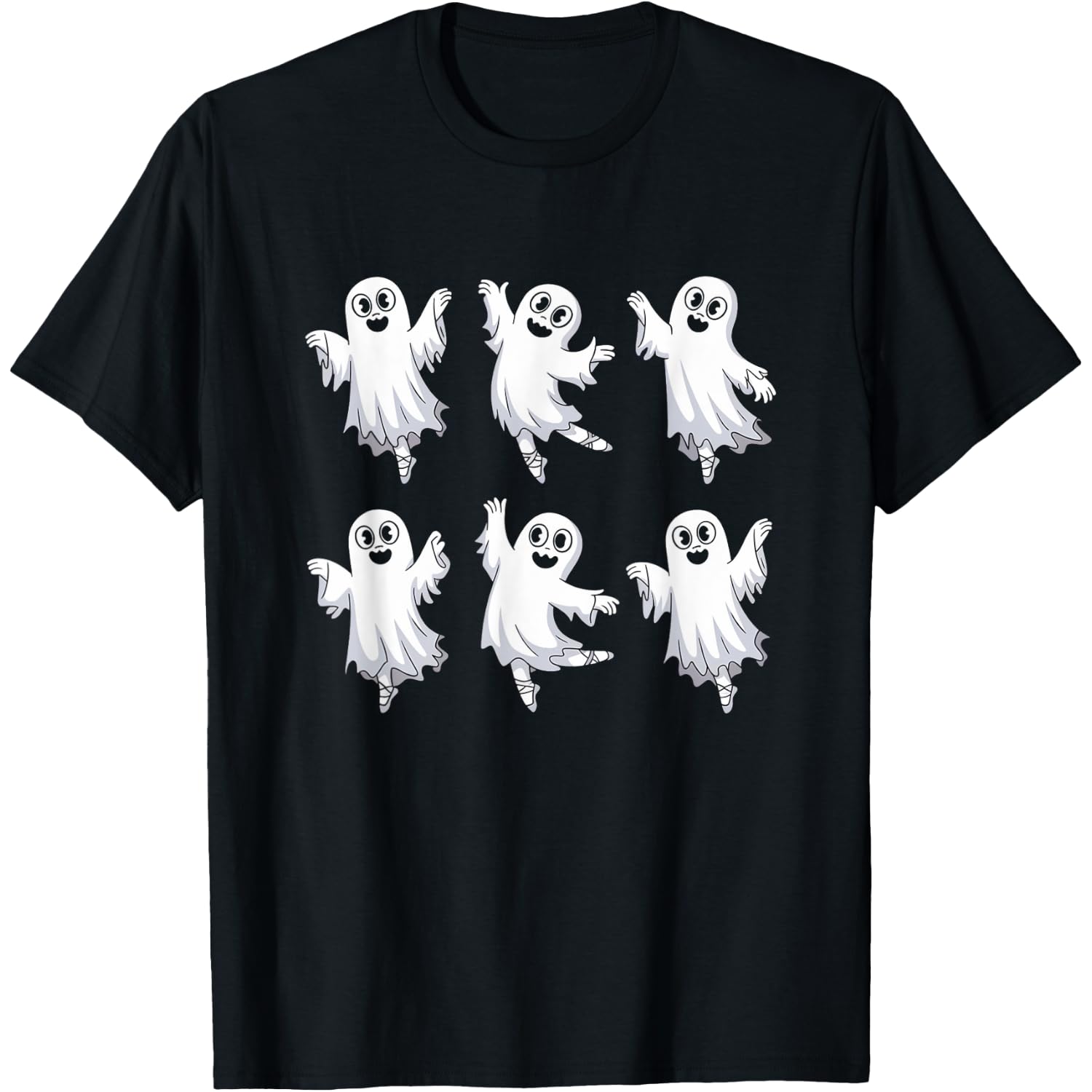 Cute Dancing Ghosts Halloween Party Spirit T-Shirt