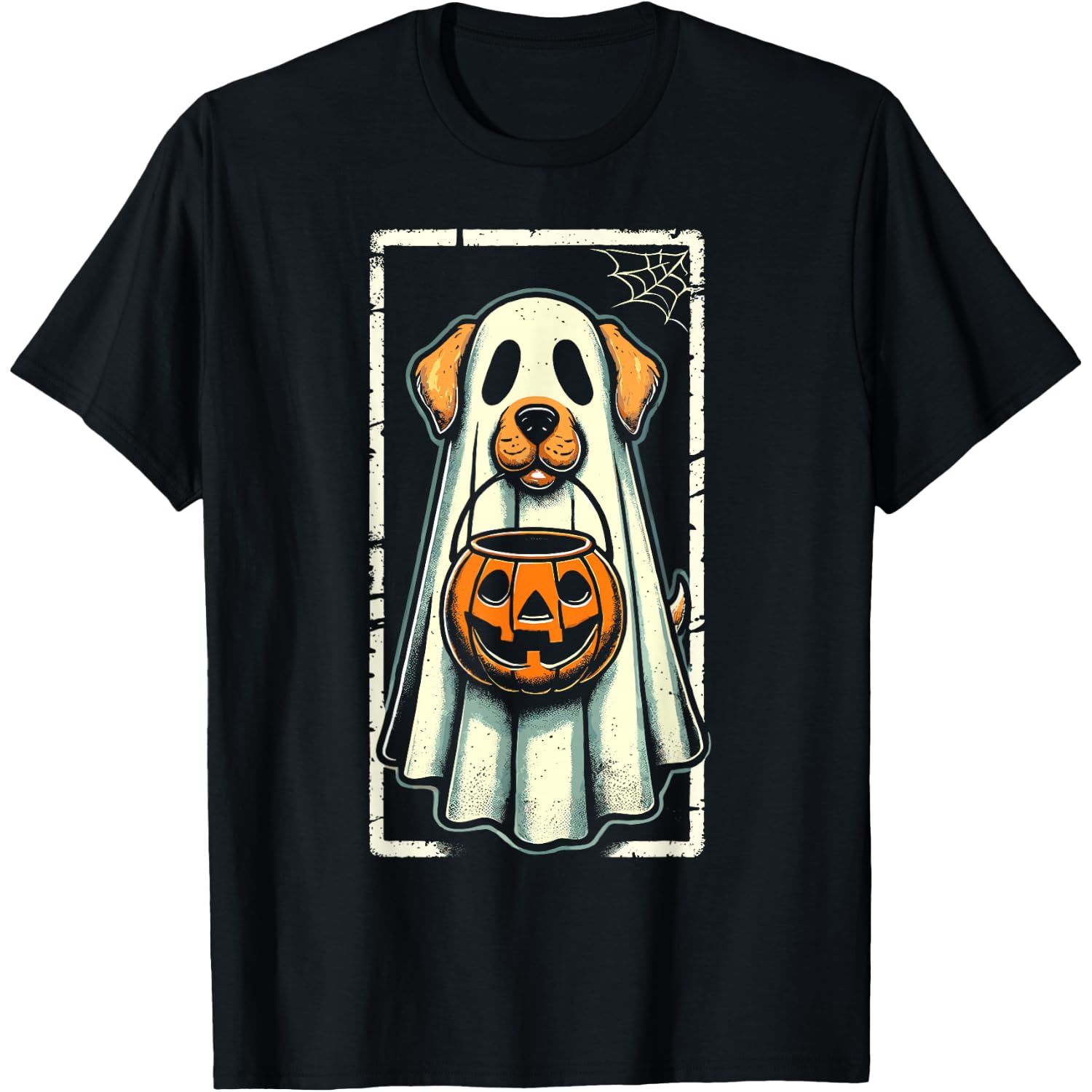 Cute Dog Men Women Kids Boys Girls Halloween Funny Ghost T-Shirt