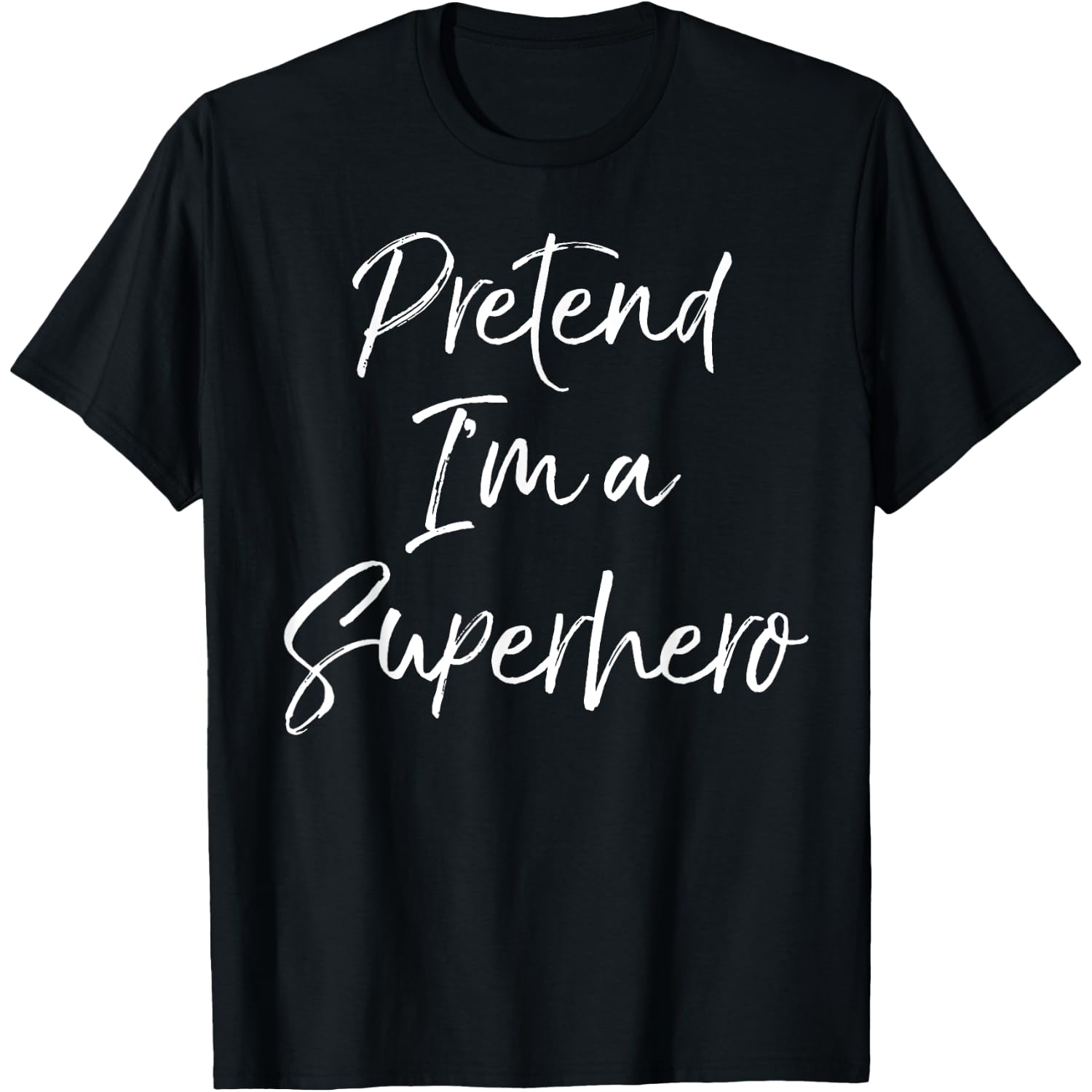 Cute Funny Halloween Shirts Design Studio Easy Halloween Costume Lazy Funny Pretend I'm a Superhero Unisex-Adults T-Shirt Black Small