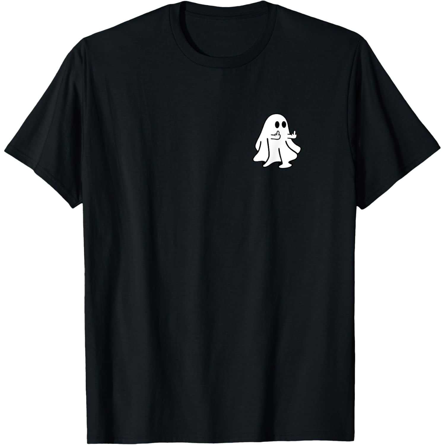 Cute Funny Little Middle Fingers Cute Ghost Boojee Halloween T-Shirt