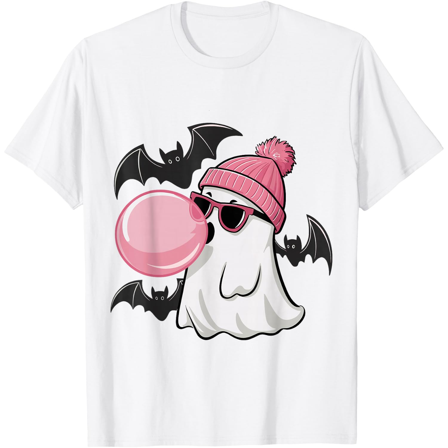 Cute Ghost Bubble Gum Lovers Spooky Halloween Costume T-Shirt