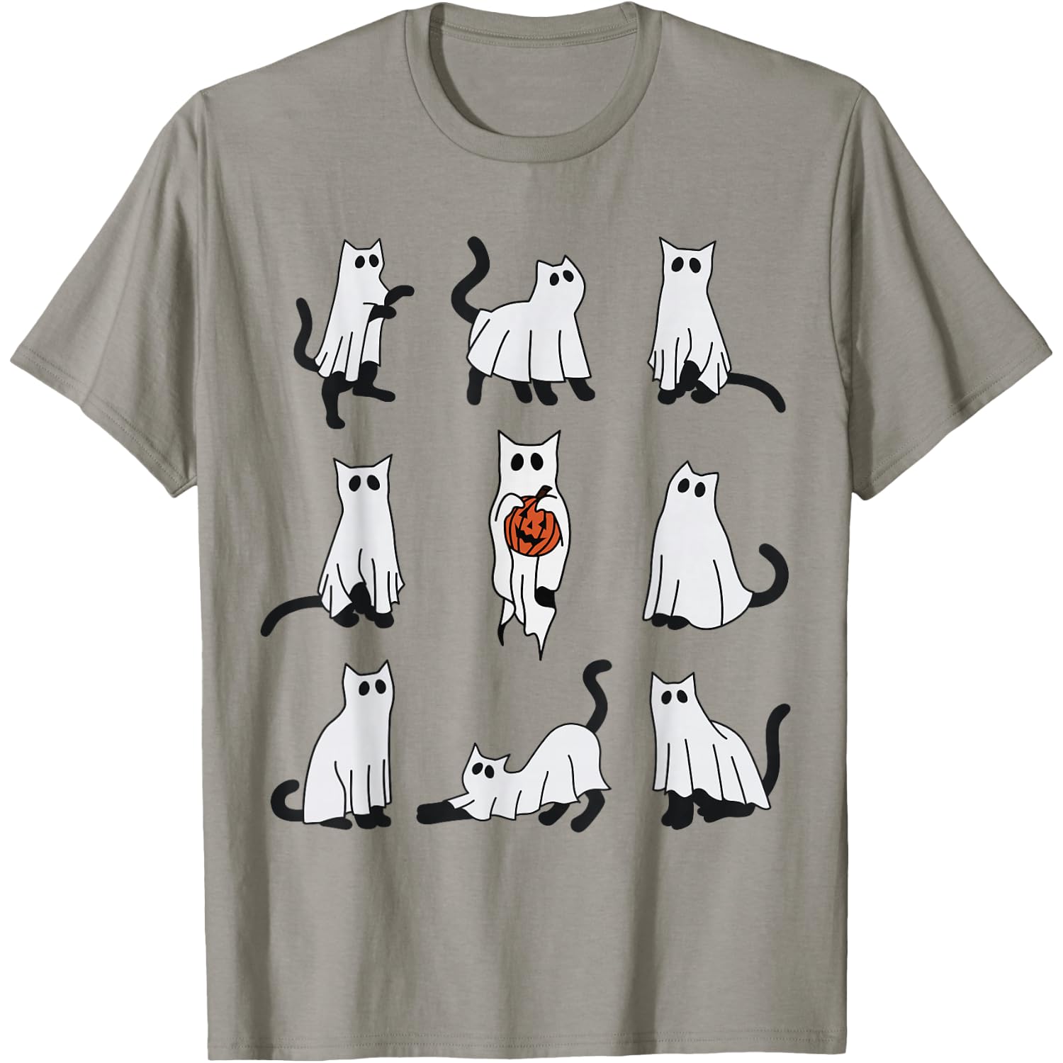 Cute Ghost Cat Funny Halloween Cat Design ghost cat T-Shirt