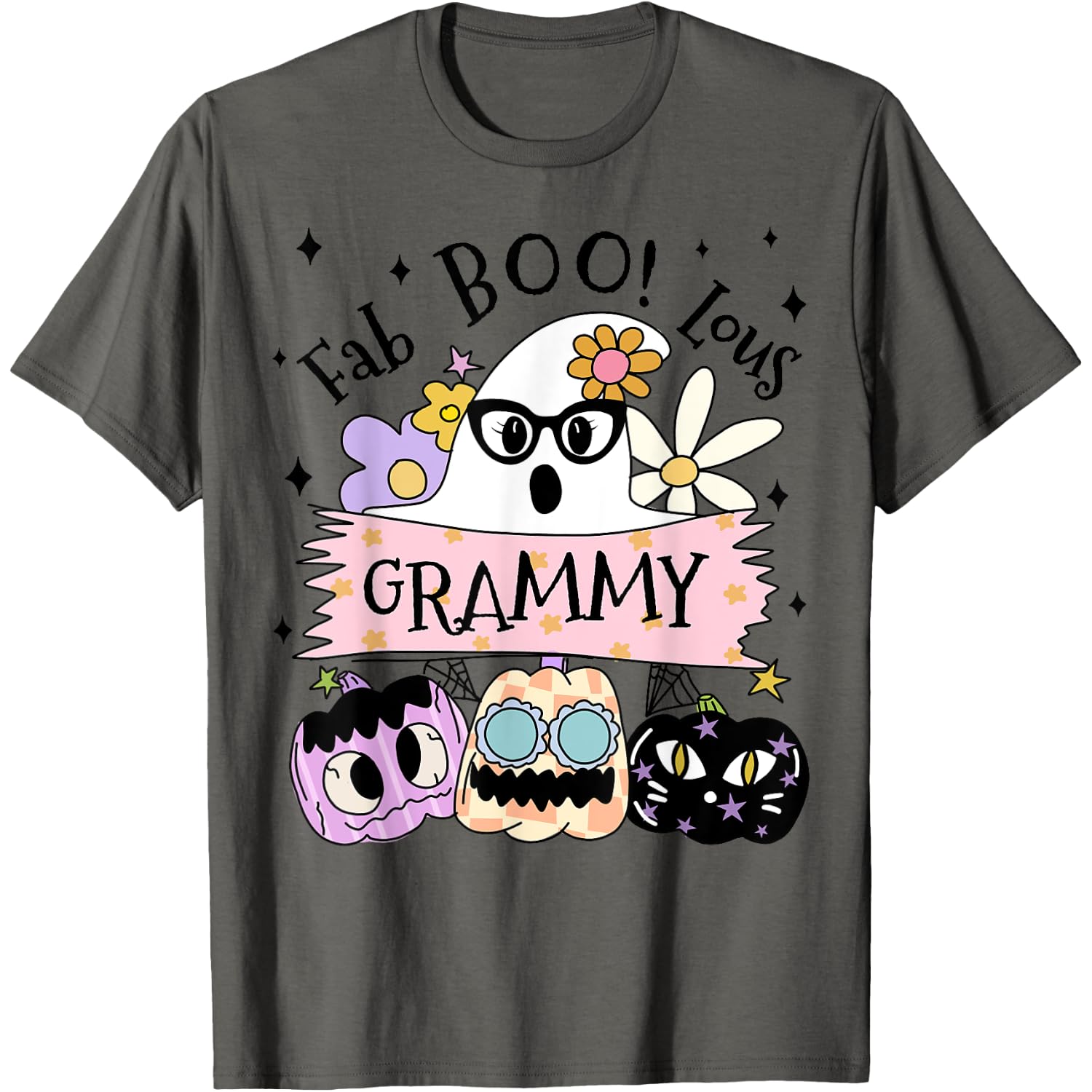 Cute Ghost Fab Boo Lous Grammy Spooky Halloween Costume T-Shirt