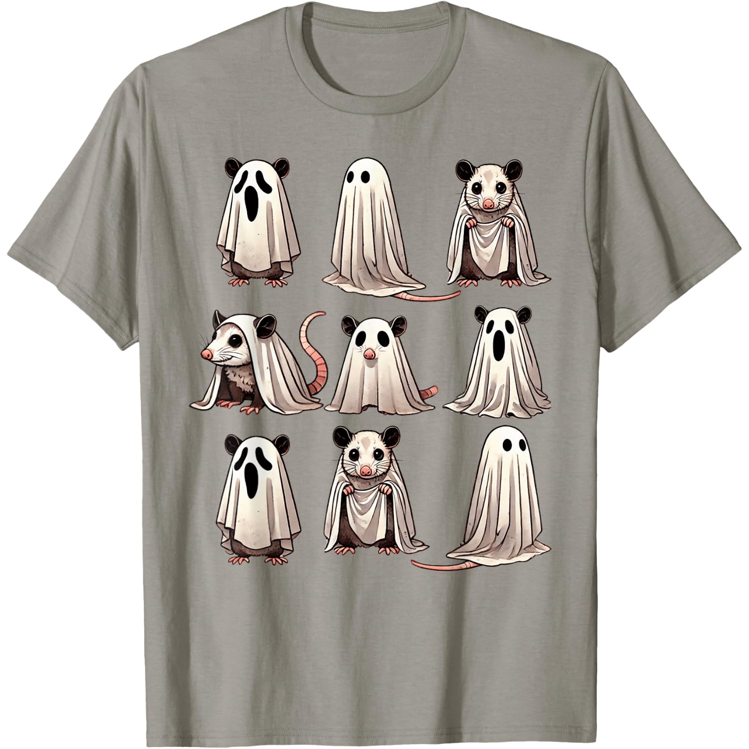 Cute Ghost Opossum Funny Halloween Outfit Costumes Opossum T-Shirt