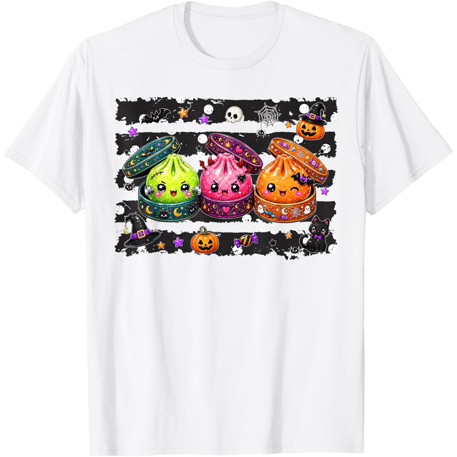 Cute Halloween Dumpling Kawaii Spooky Food T-Shirt