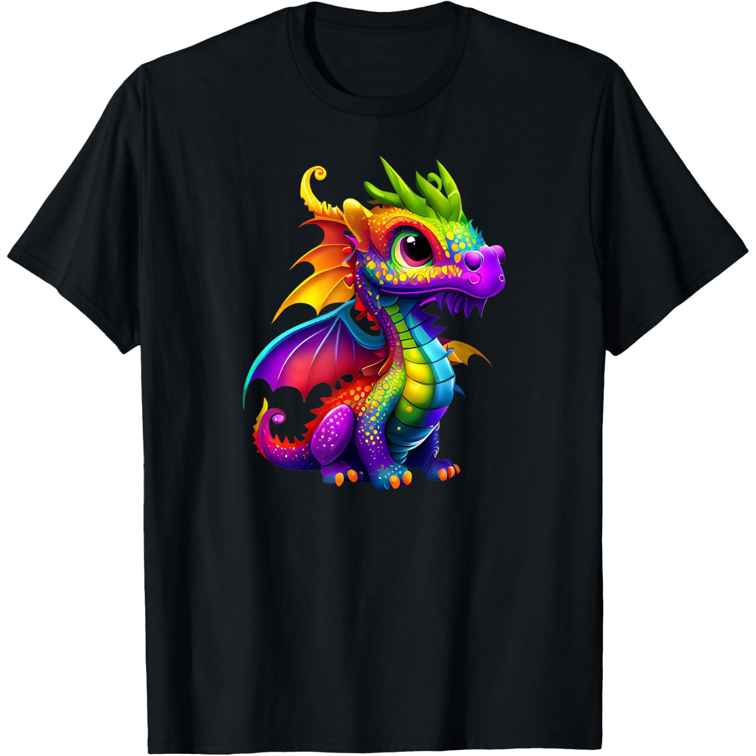 Cute Rainbow Dragon - Men, Women, Teens, & Kids T-Shirt