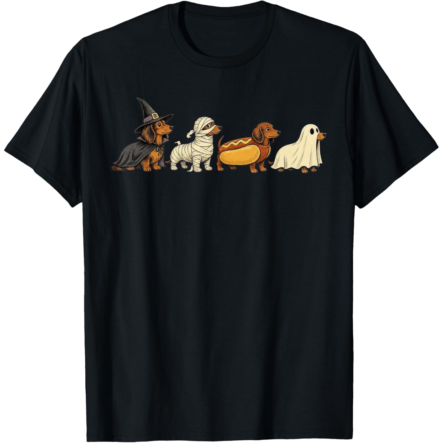 Cute Weiner Dog, Dachshund Dog Halloween T-Shirt
