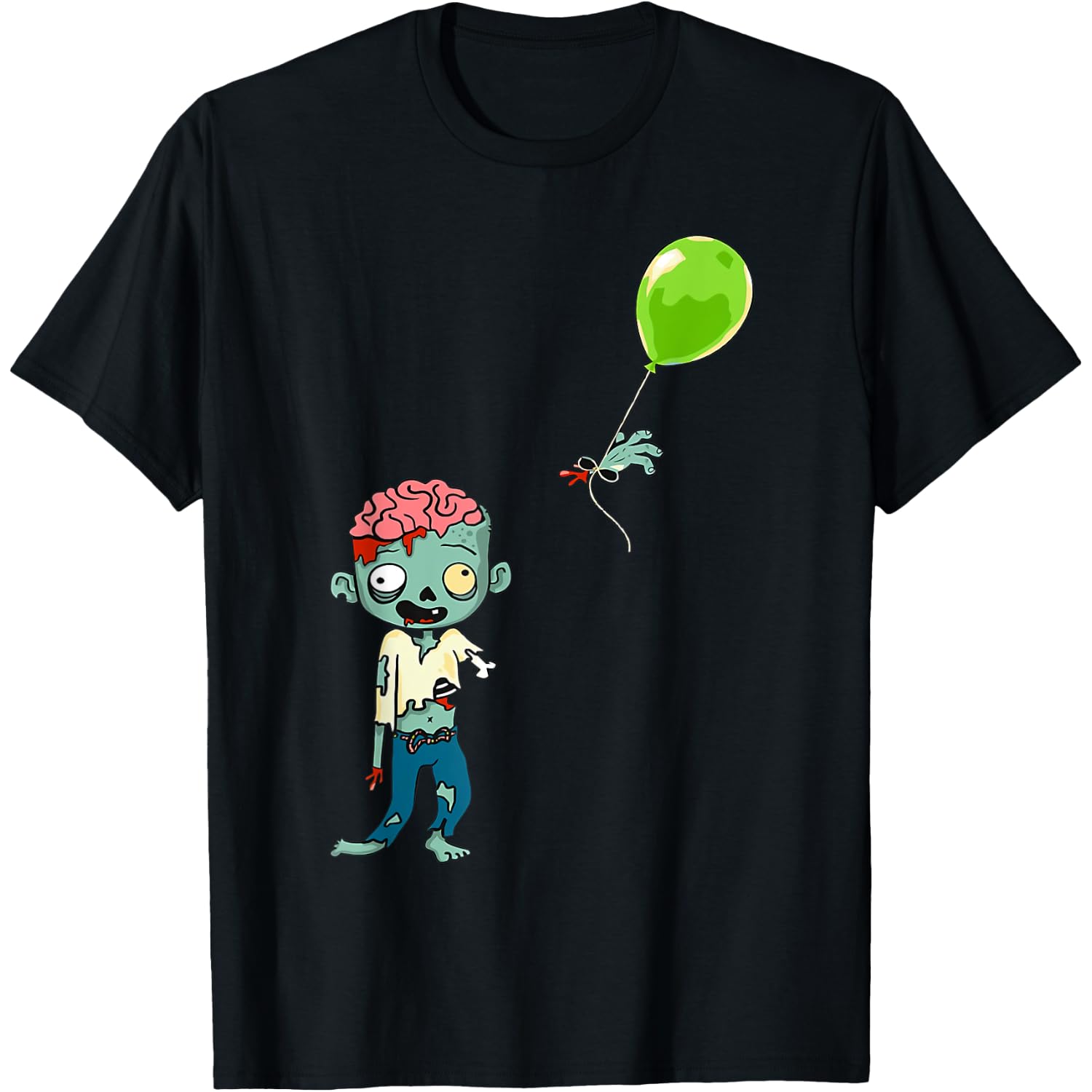 Cute Zombie Birthday Balloon Halloween Kids Boys Funny Gift T-Shirt