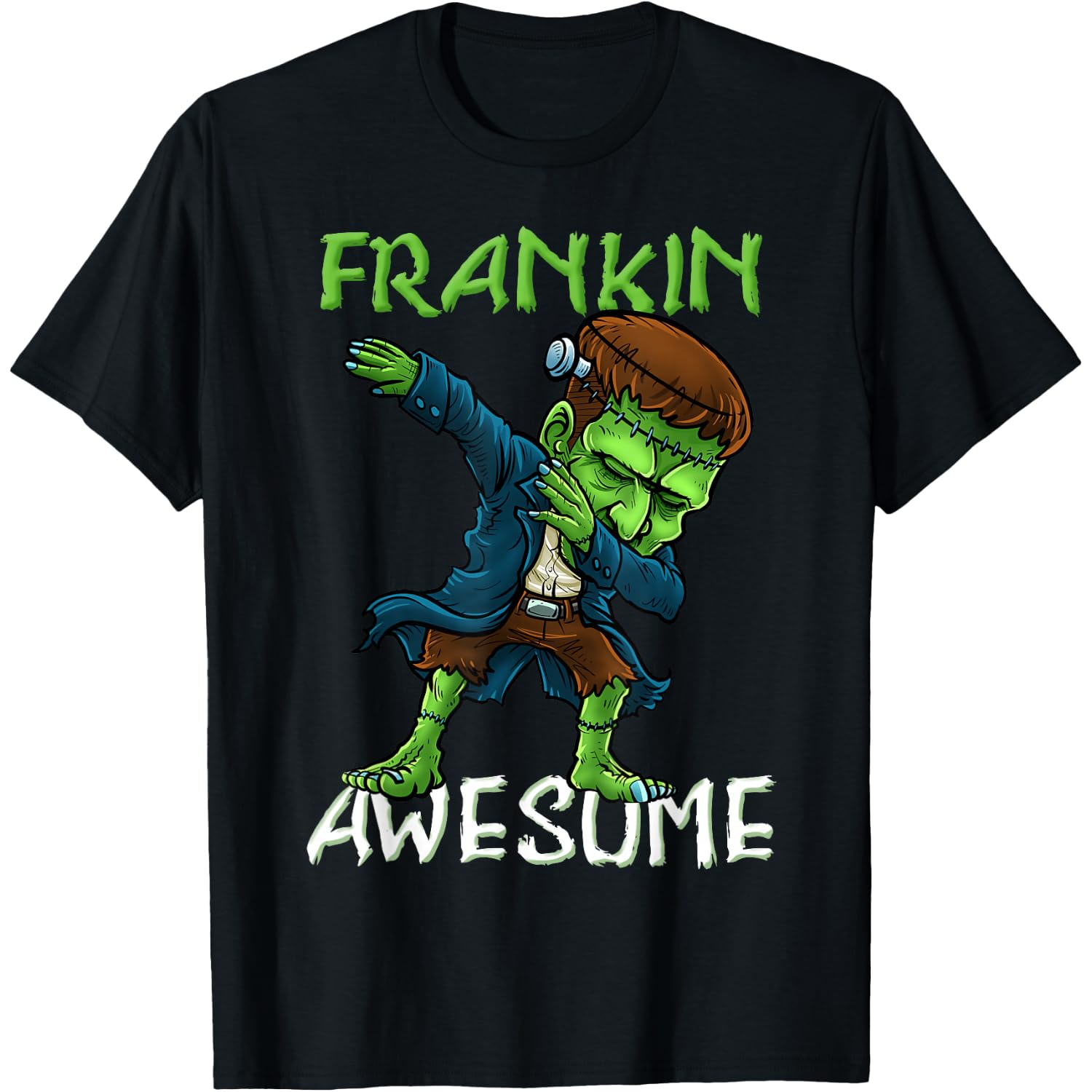 Dabbing Frankenstein Halloween Frankin Awesome Dab Boys Kids T-Shirt