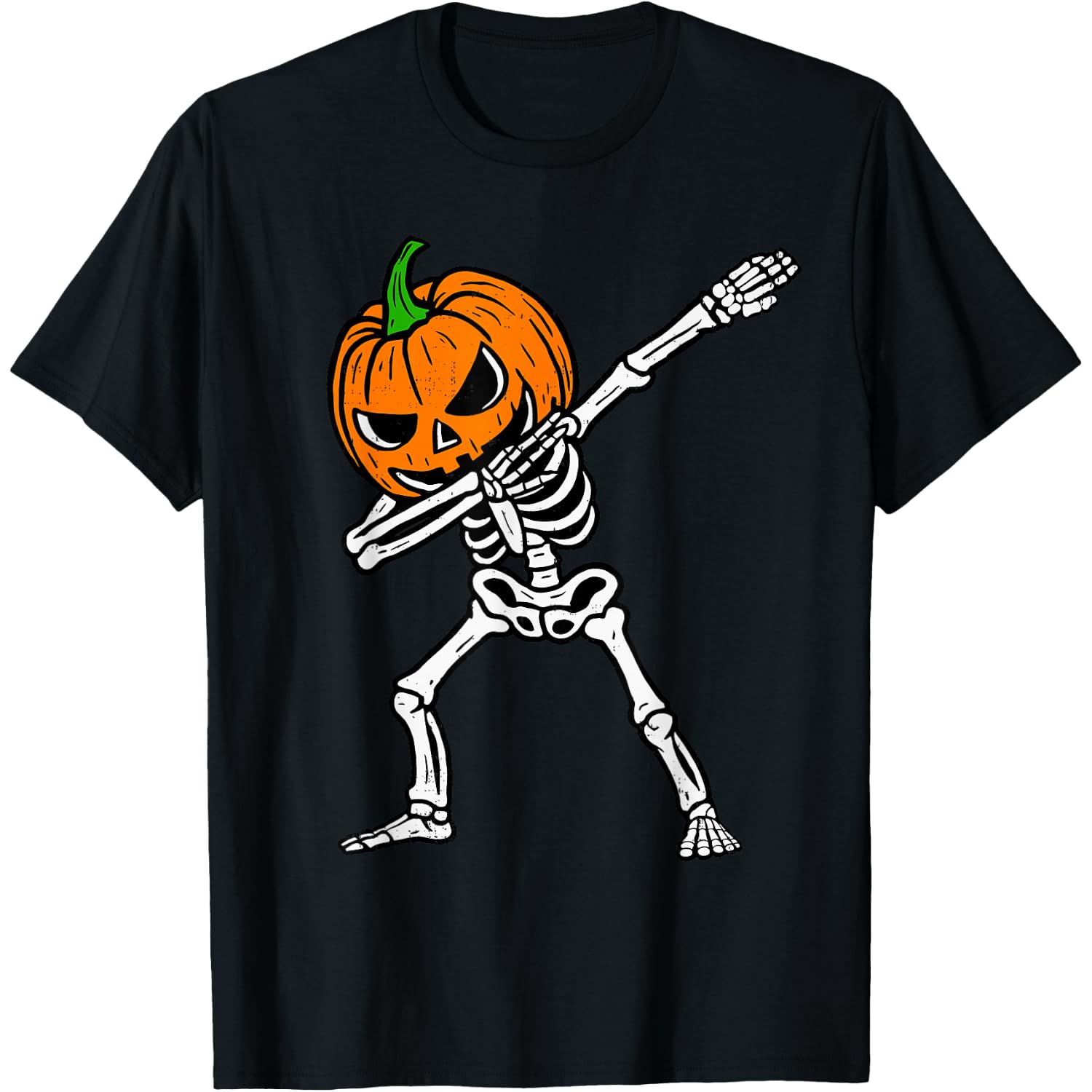 Dabbing Skeleton Pumpkin Halloween Costume Boys Teens Kids T-Shirt