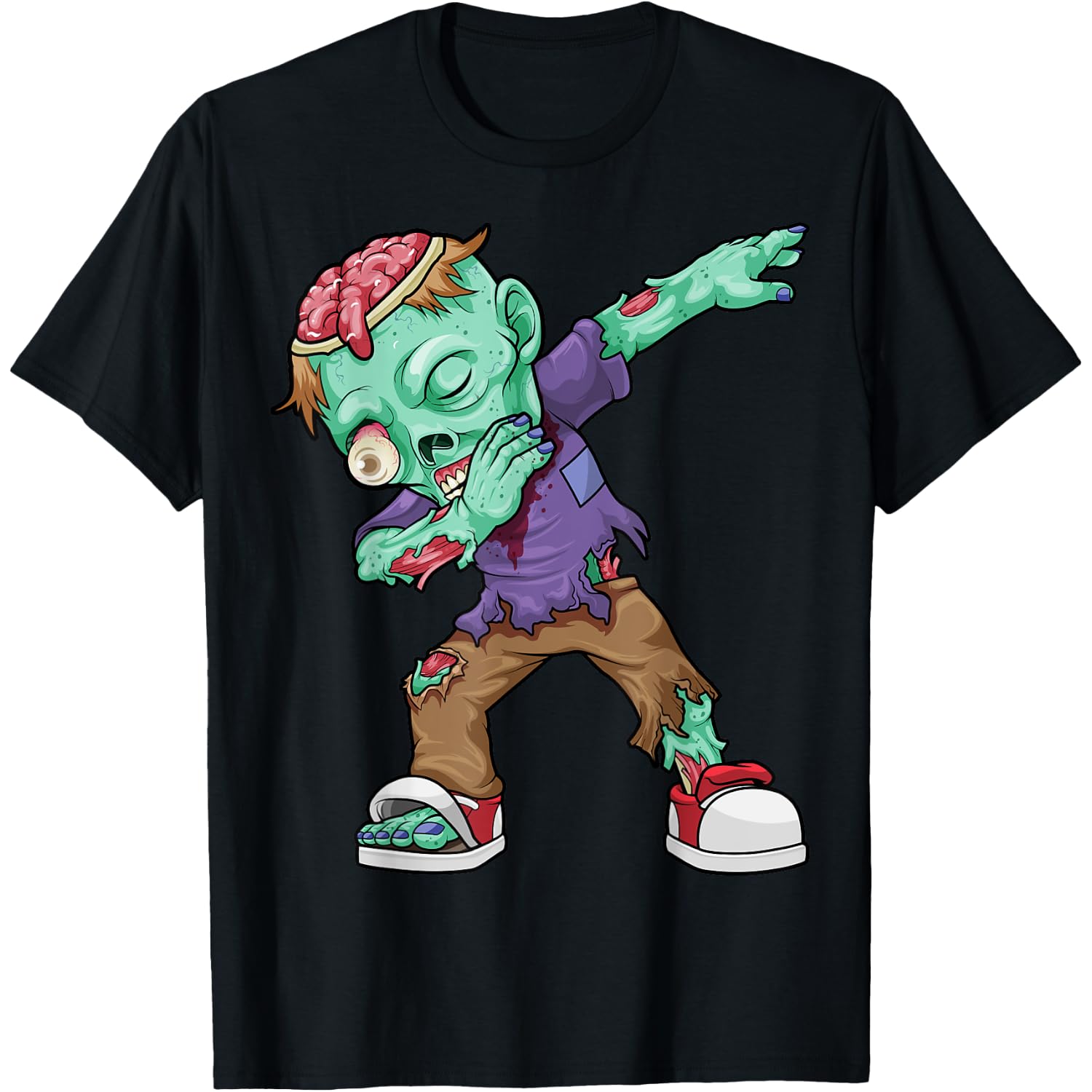 Dabbing Zombie Halloween Costume Funny Zombies Boys Kids Dab T-Shirt