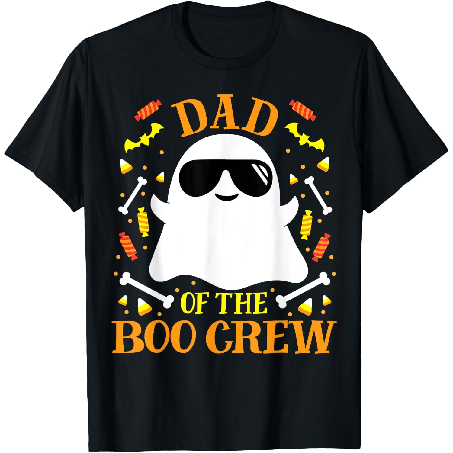 Dad Boo Crew Ghost Matching Family Set Group Men's Halloween T-Shirt
