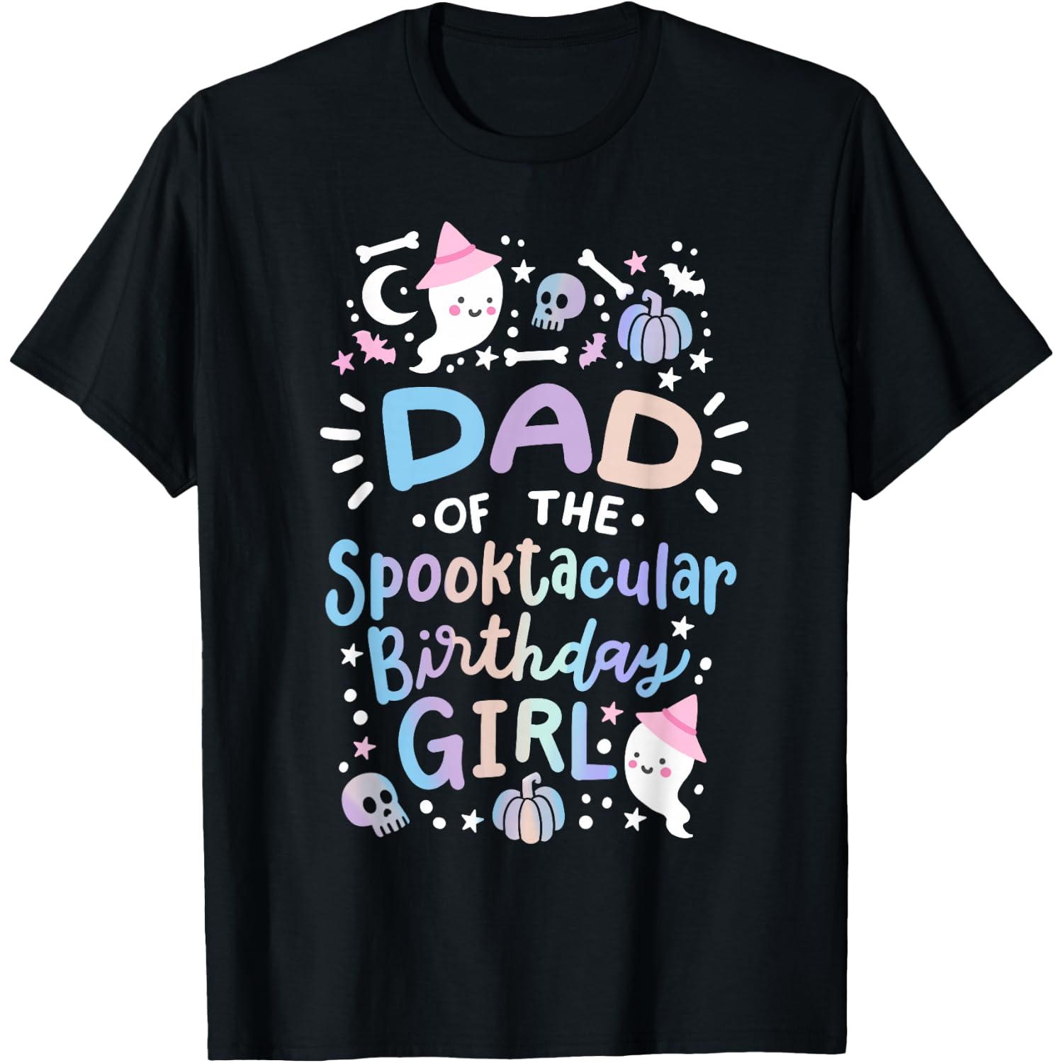 Dad of the Spooktacular Birthday Girl Halloween Family T-Shirt