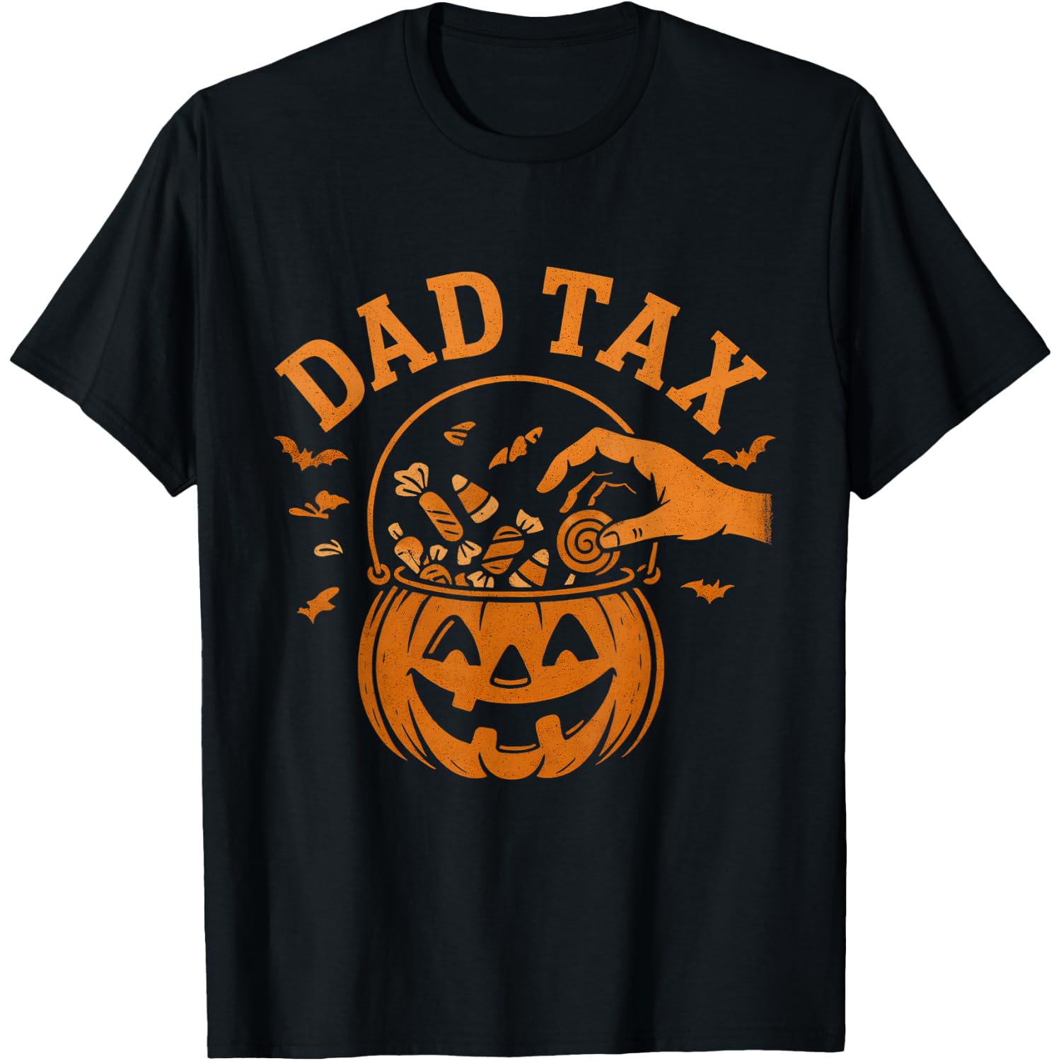 Dad Tax Halloween Trick Or Treat Candy Pumpkin Dad Joke T-Shirt
