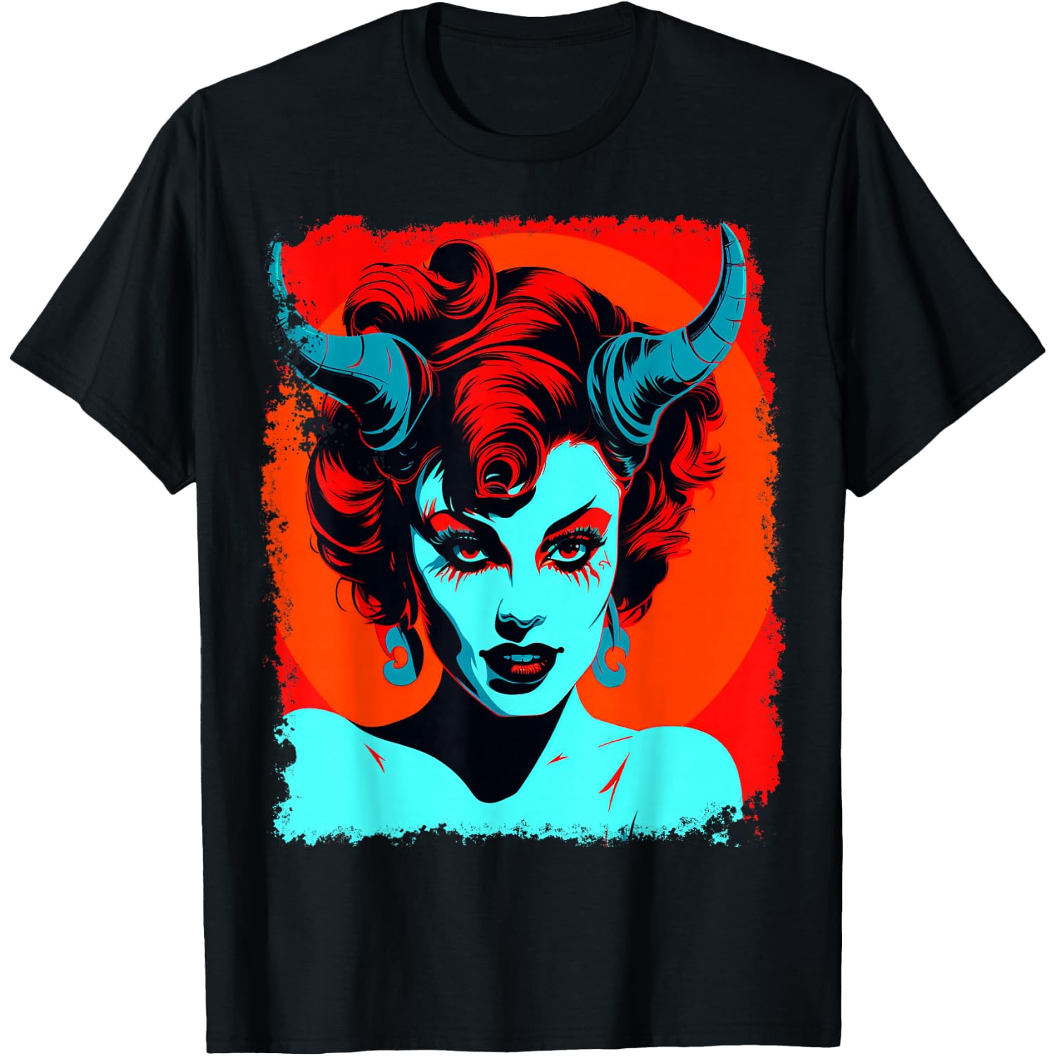 Devil Girl Scary Halloween T-Shirt