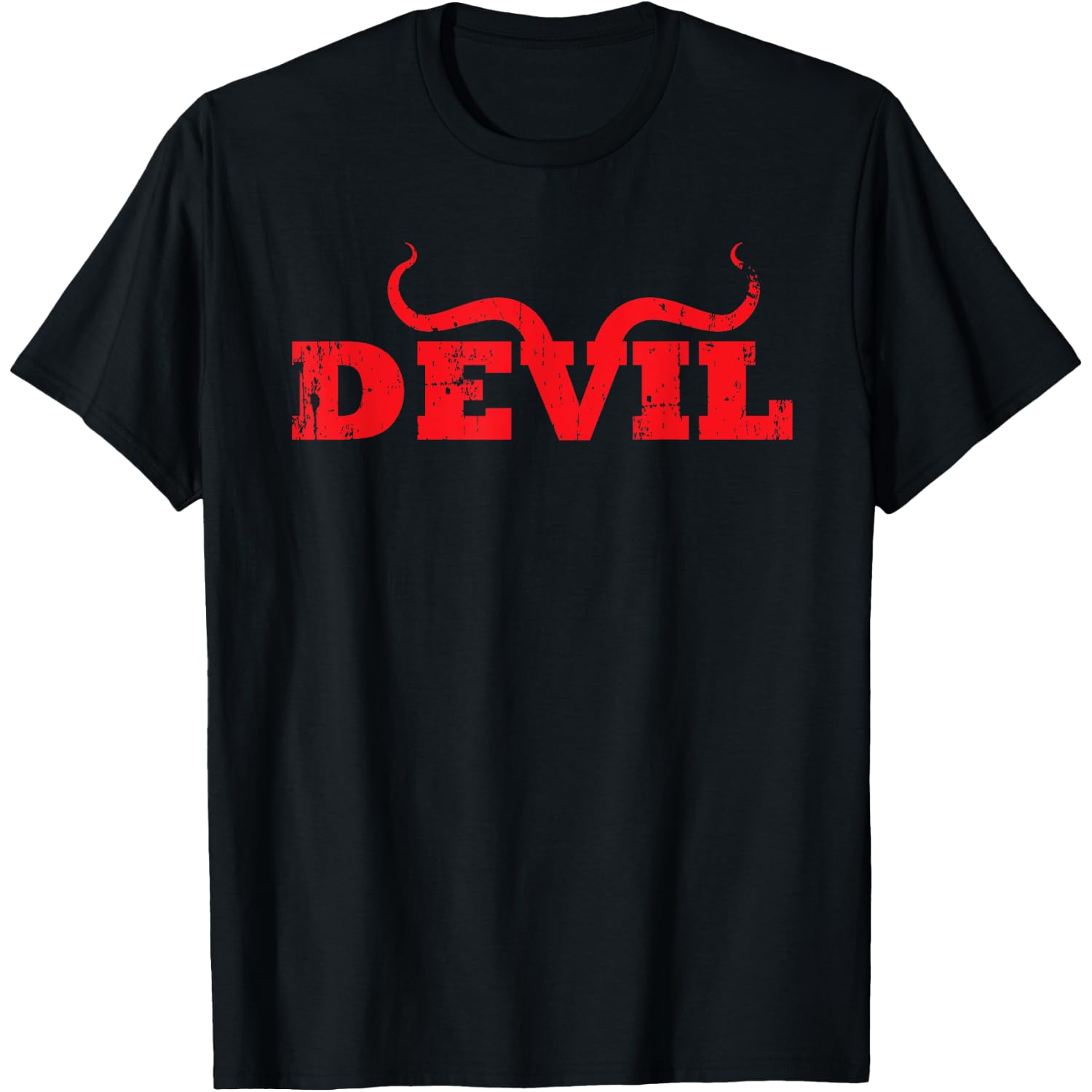 Devil Satan Horns Costume Pajama No Angel Gift T-Shirt