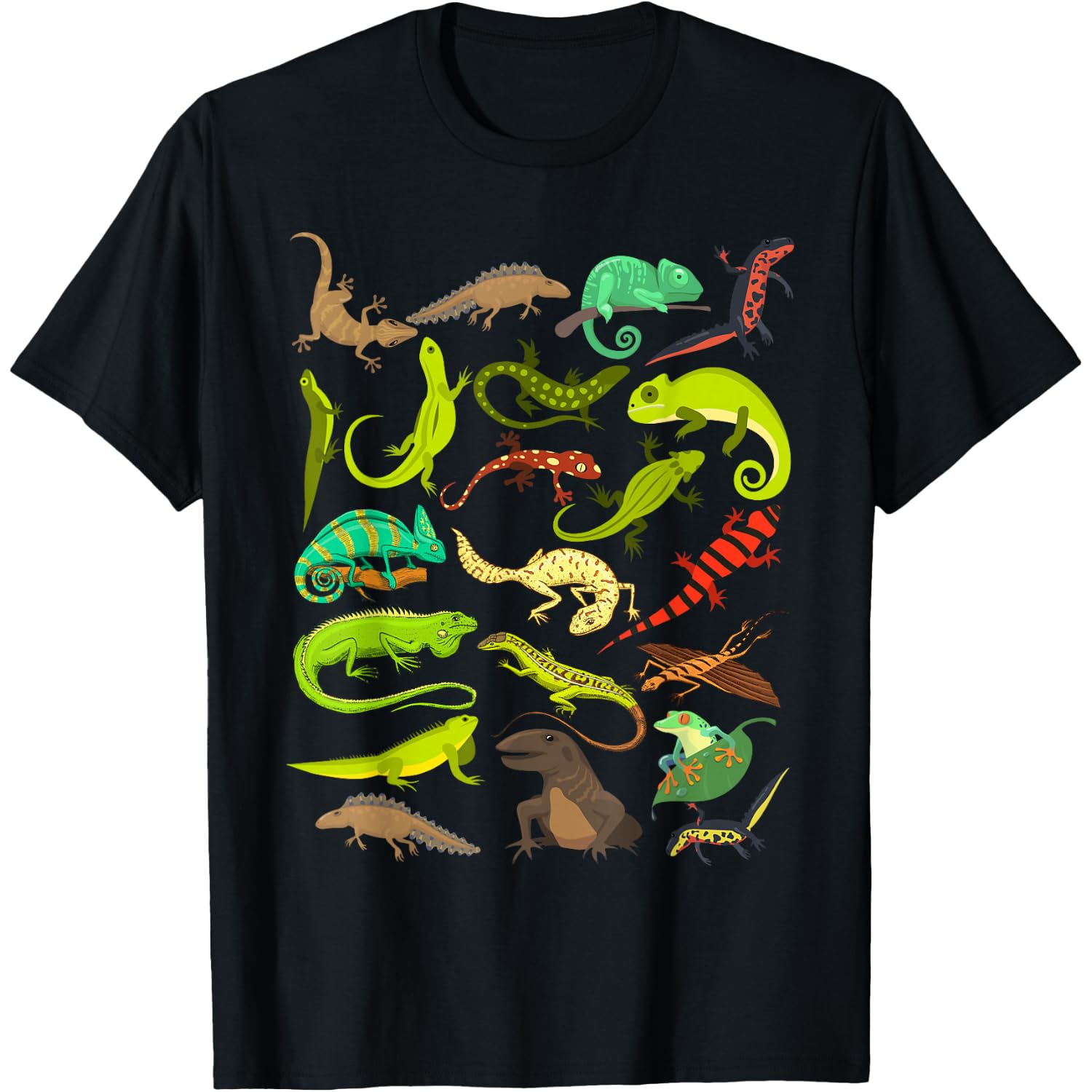 Different Types of Lizards Boys Kids Girl Educational Lizard T-Shirt