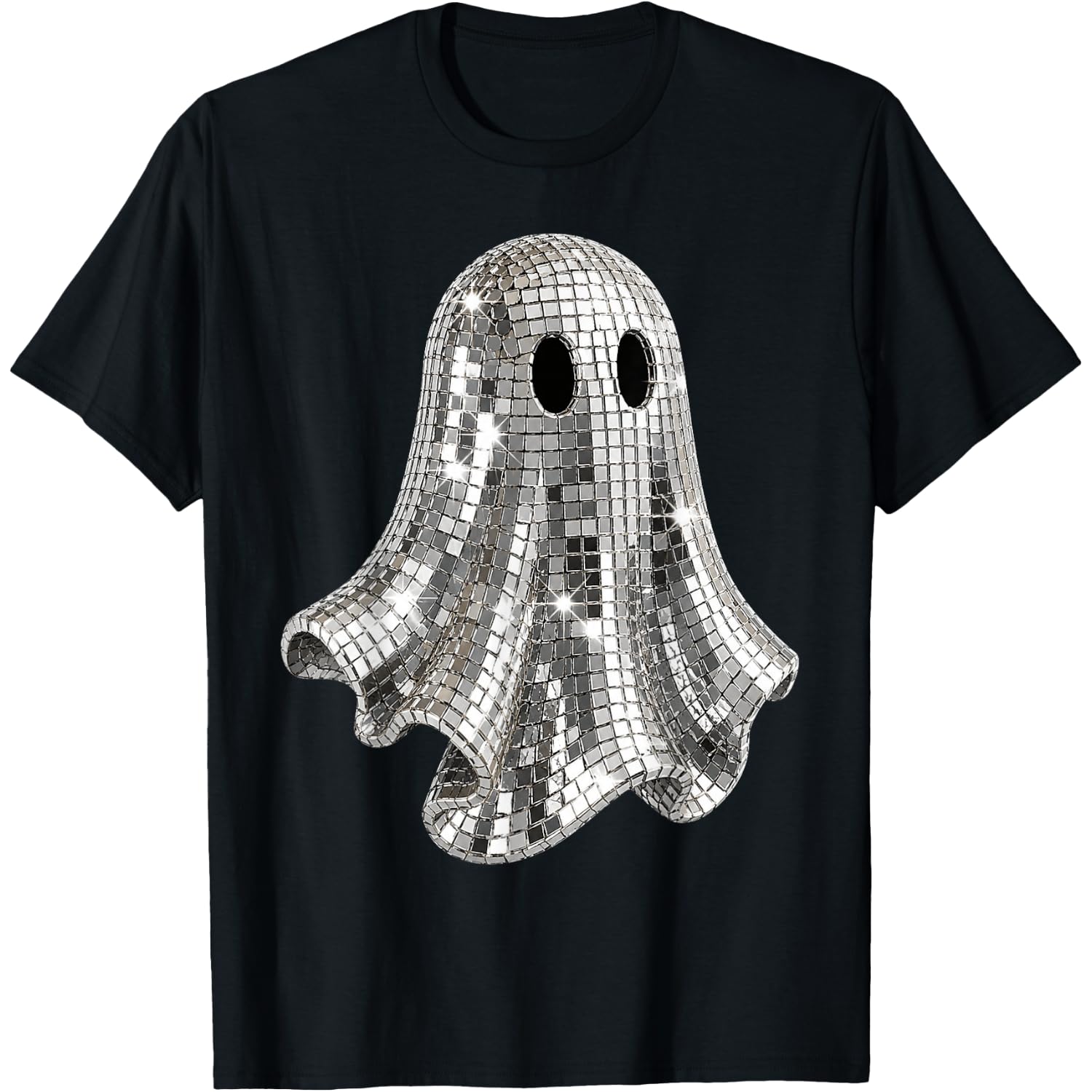 Disco Ghost Halloween Girly Mirror Ball Preppy Halloween T-Shirt