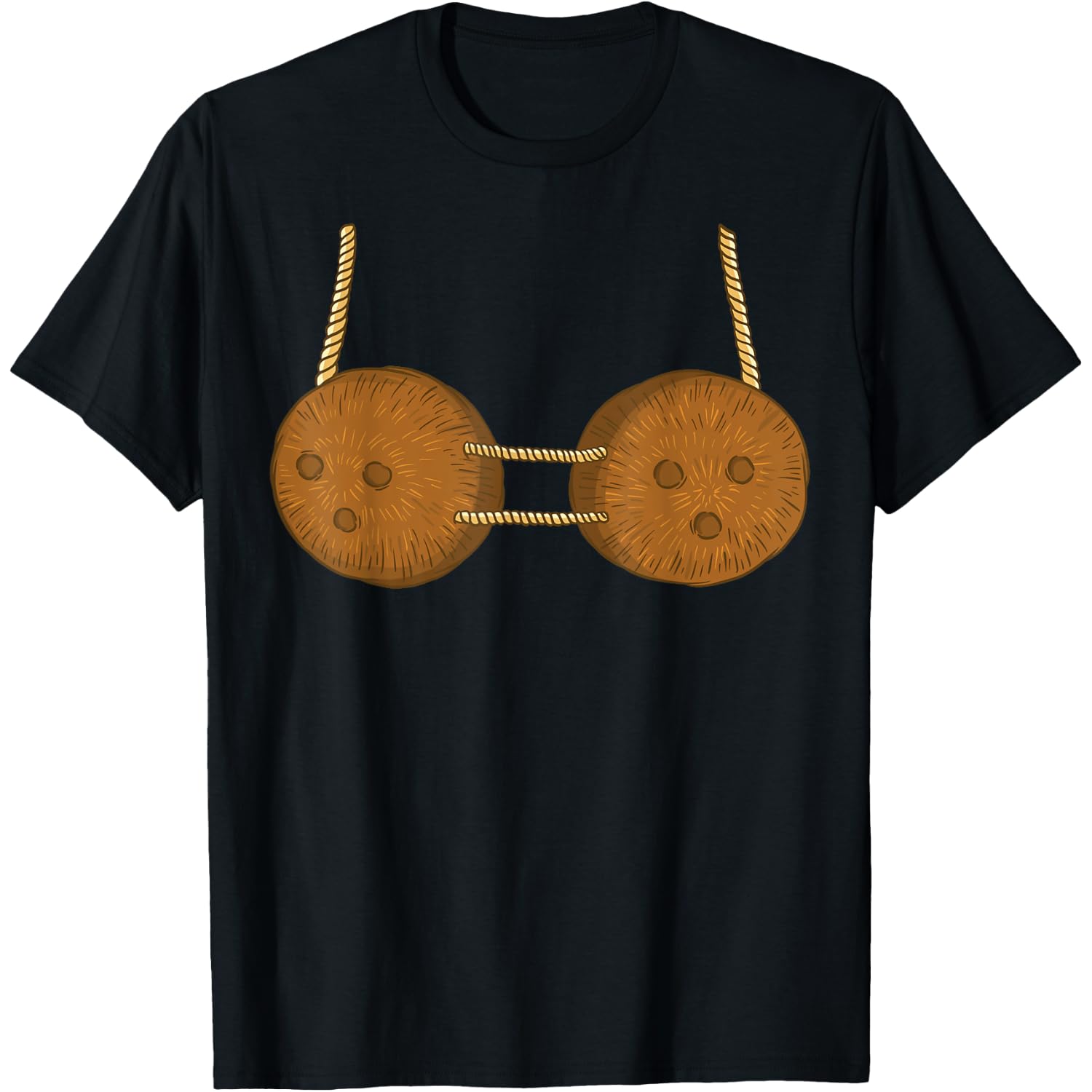 DIY Halloween Hawaiian Coconut Bra Men Women Adult Tropical T-Shirt