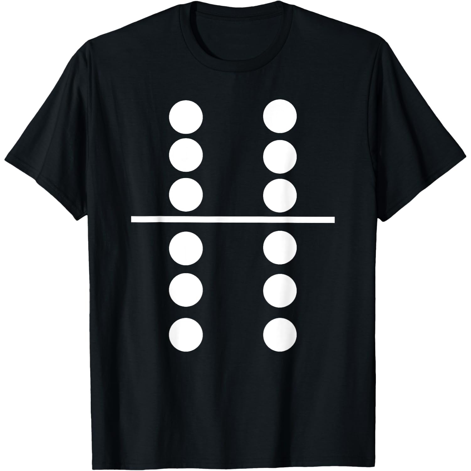 Domino 6 and 6 Matching T-Shirt Halloween Group Costumes 6-6 T-Shirt