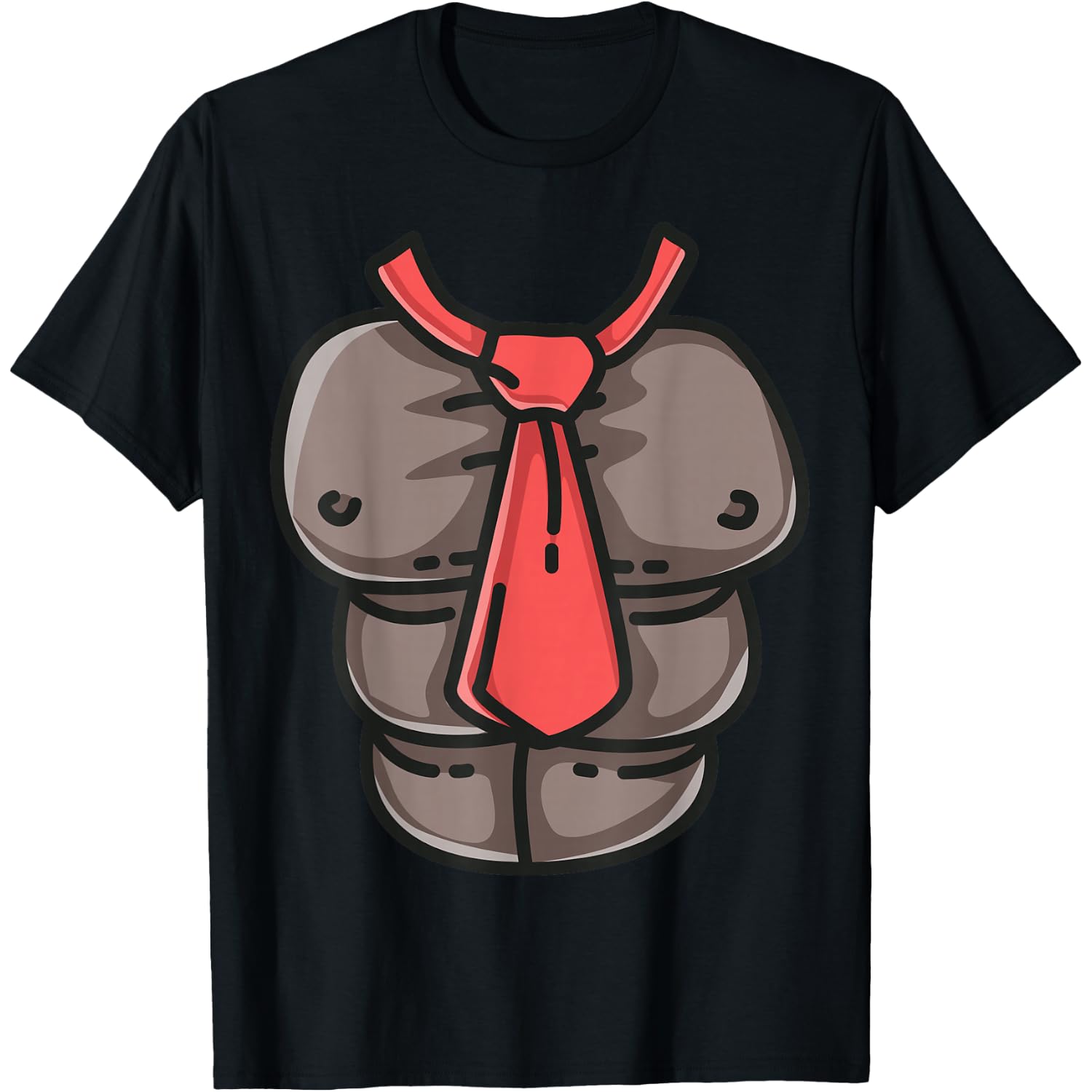 Donkey Monkey Chest Red Tie Game Cosplay Halloween Costume T-Shirt