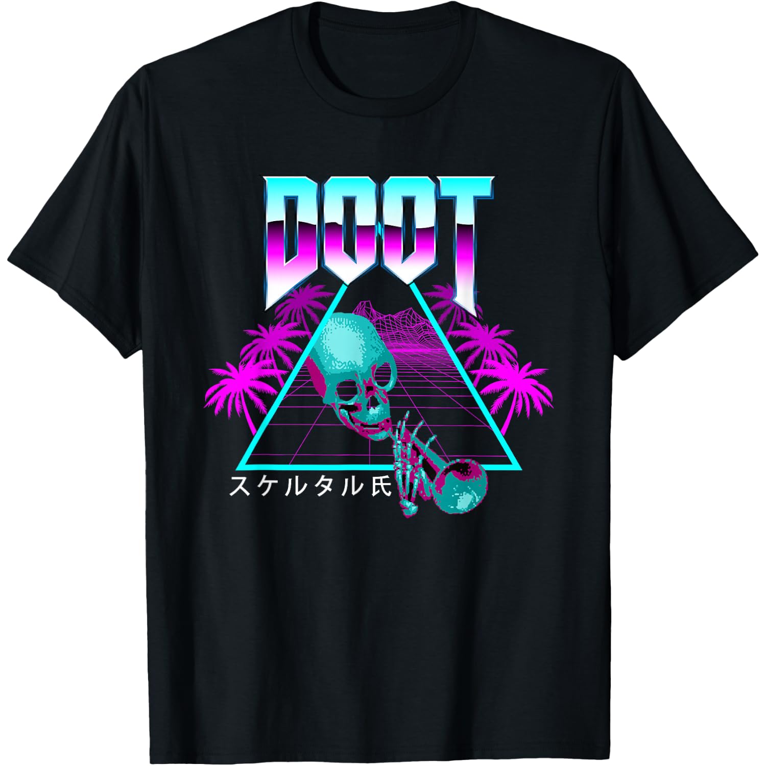Doot Doot Mr Skeltal Synthwave Retro Streetwear T-Shirt