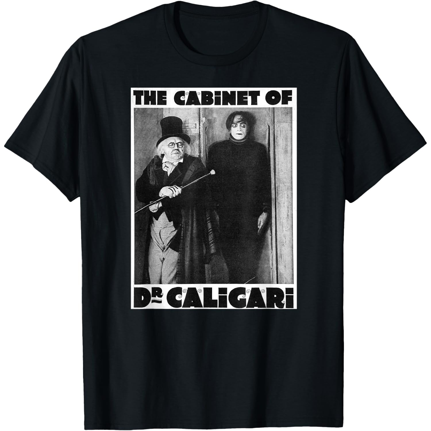 Dr Caligari Halloween Monster Poster Vintage Horror Movie T-Shirt