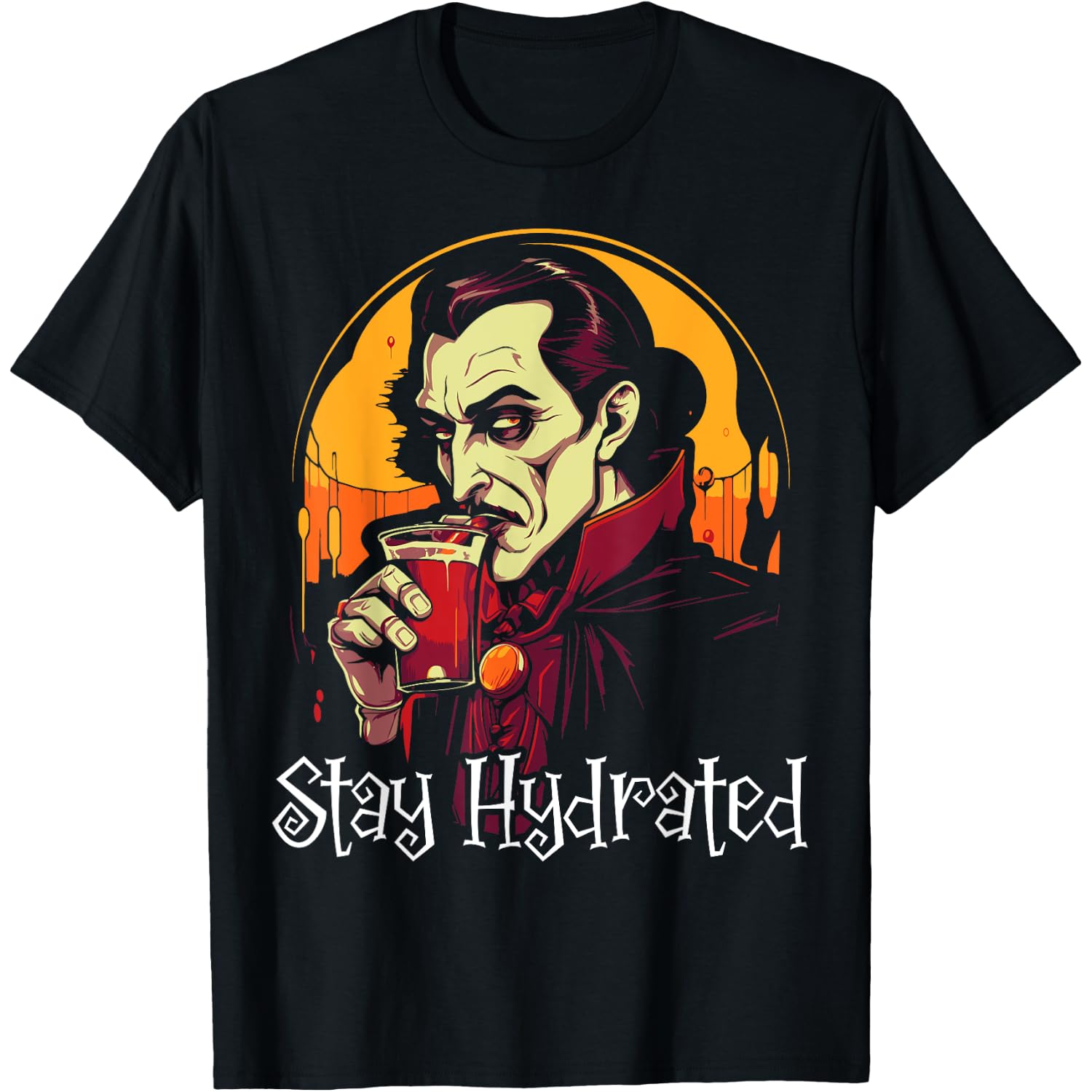 Dracula Halloween Scary Trick Or Treat Spooky Vampire T-Shirt